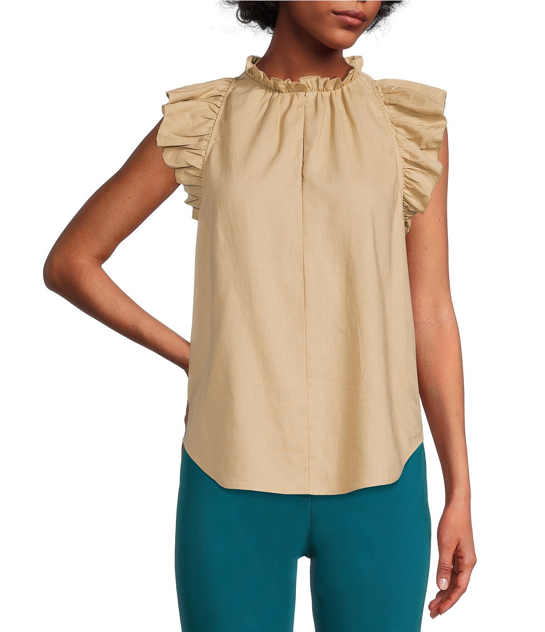 michael kors ruffle sleeve top