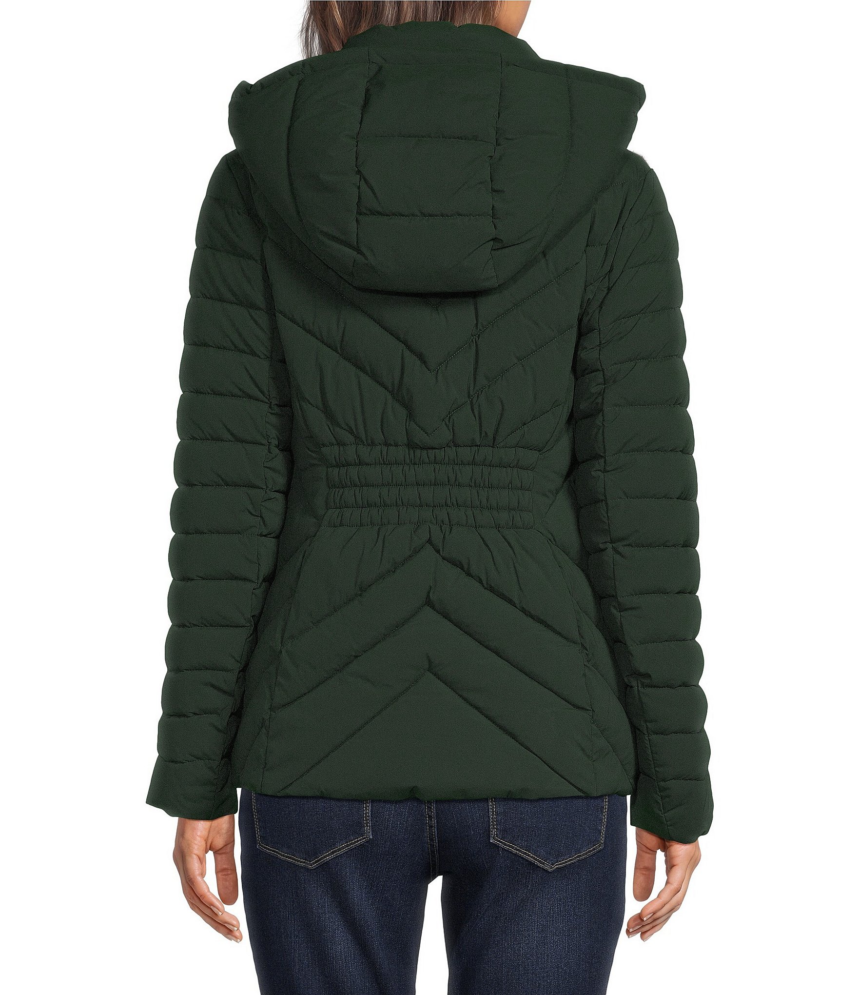 MICHAEL Michael Kors Quilted Packable Stand Collar Zip Front Puffer
