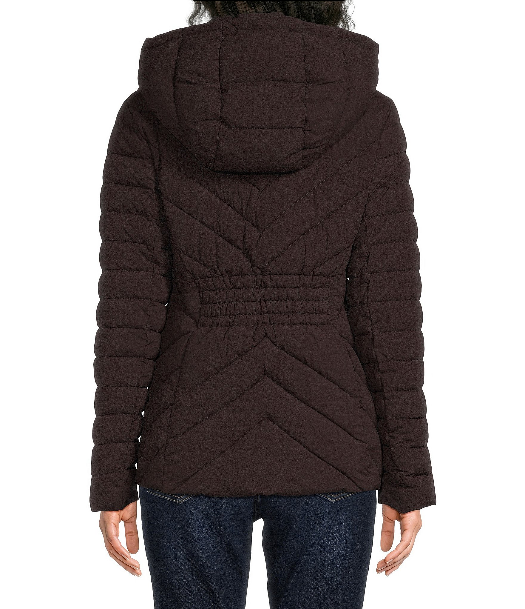 MICHAEL Michael Kors Quilted Packable Stand Collar Zip Front Puffer