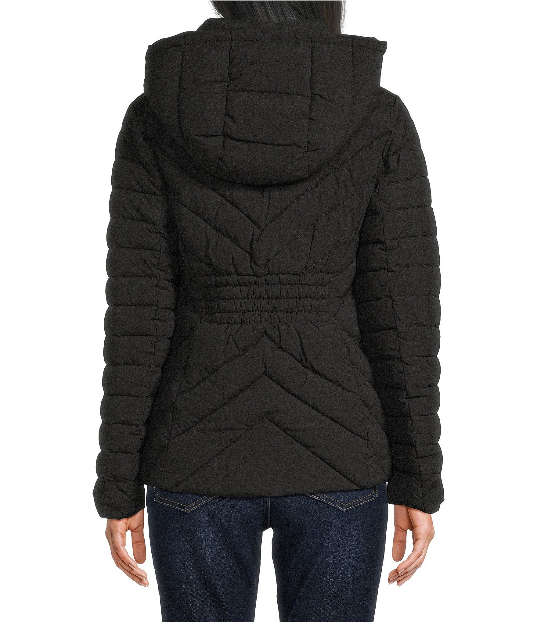 MICHAEL Michael Kors Quilted Packable Stand Collar Zip Front Puffer