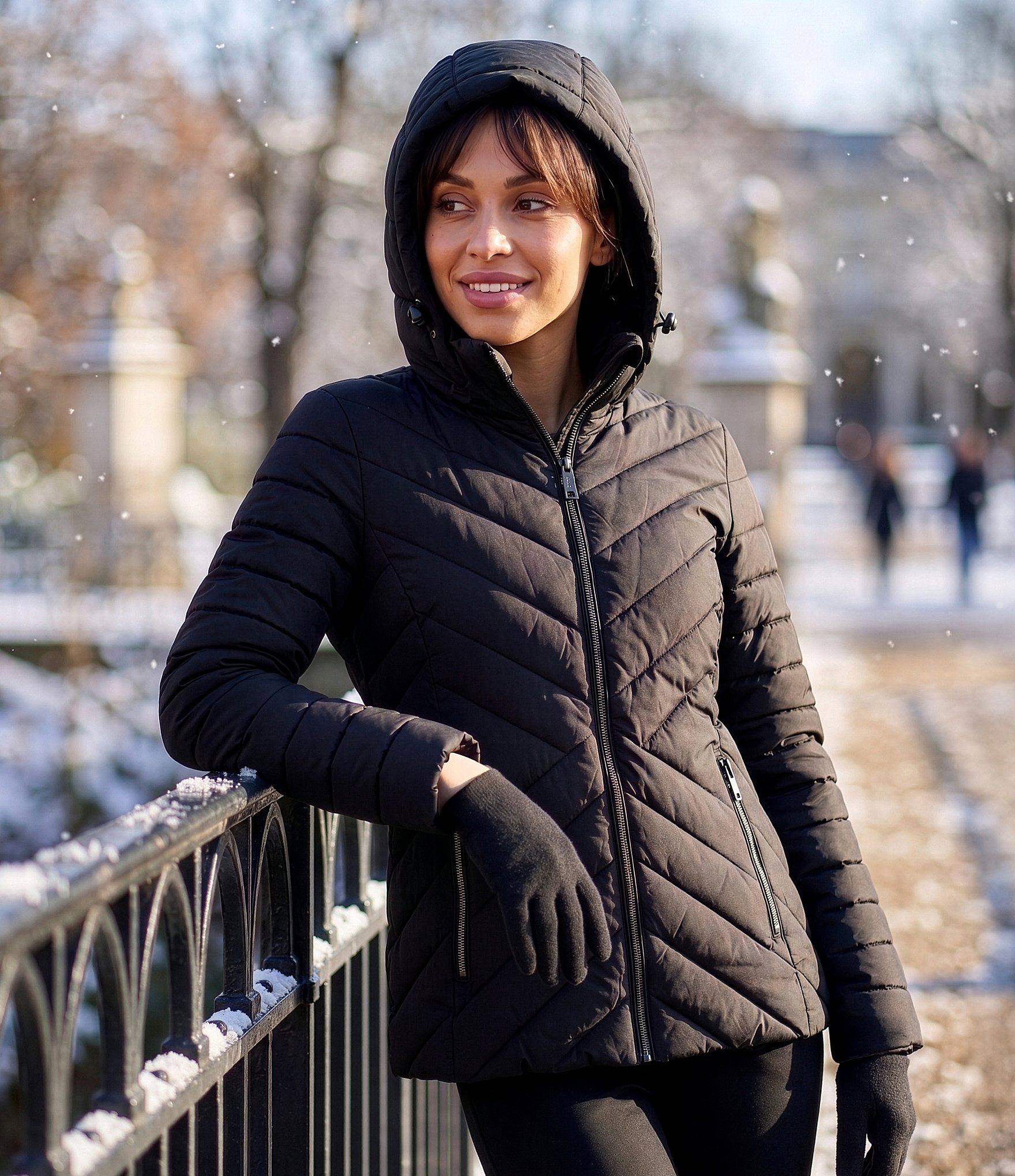 MICHAEL Michael Kors Quilted Packable Stand Collar Zip Front Puffer