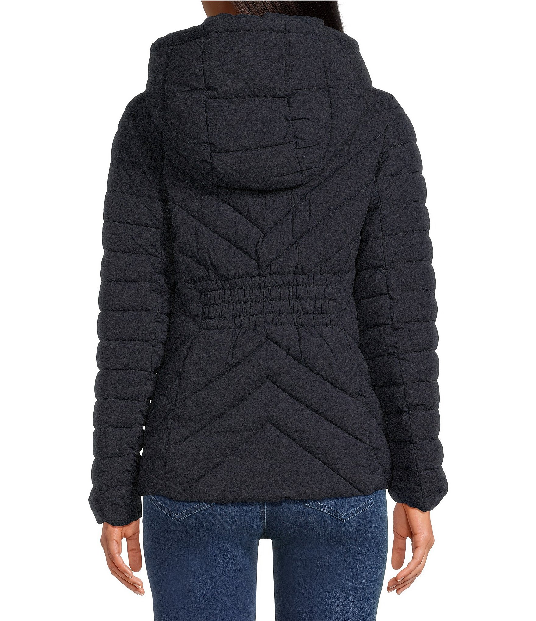 MICHAEL Michael Kors Quilted Packable Stand Collar Zip Front Puffer