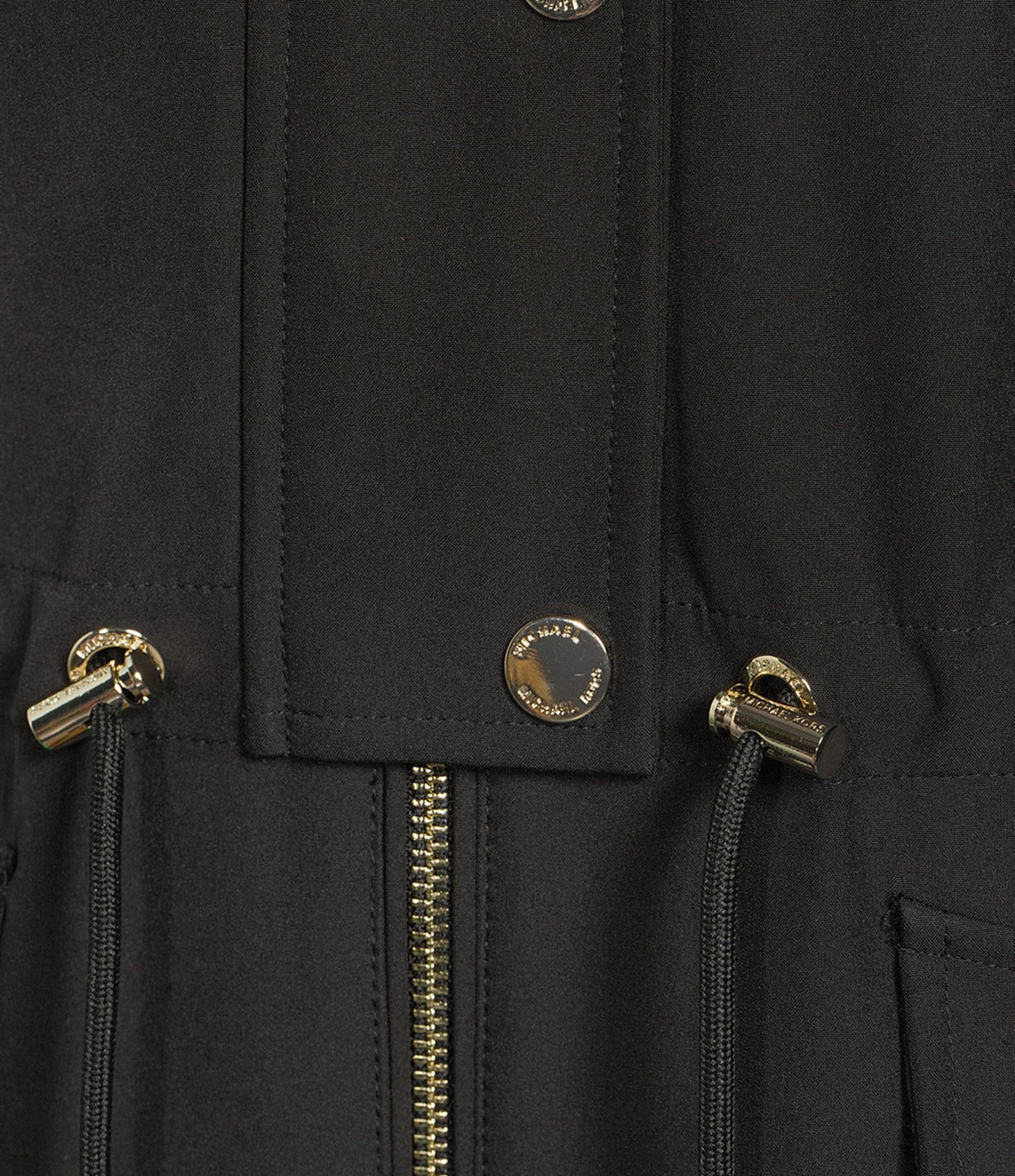 MICHAEL Michael Kors Stand Collar Water Resistant Zip Front Fit & Flare Jacket