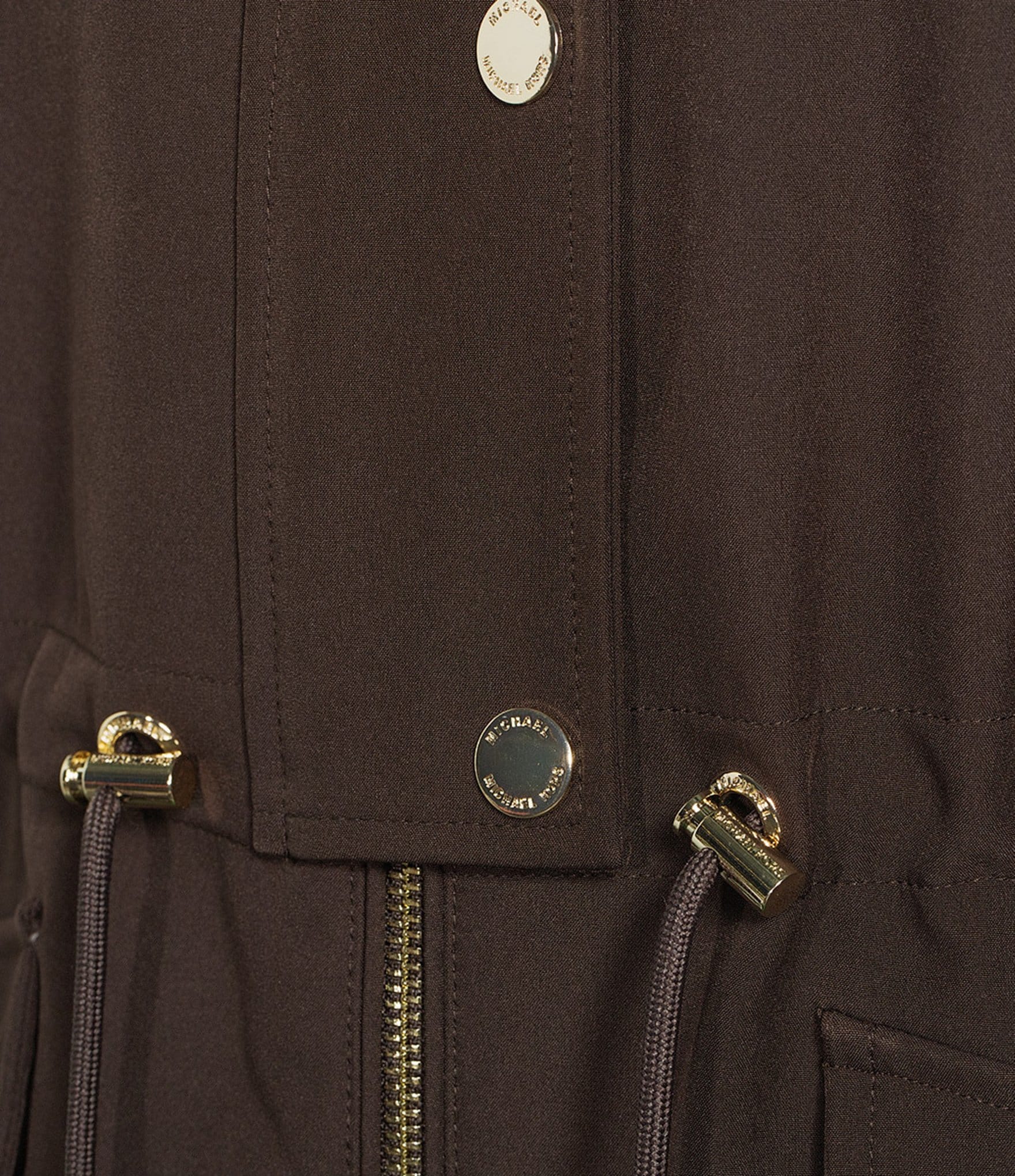 MICHAEL Michael Kors Stand Collar Water Resistant Zip Front Fit & Flare Jacket