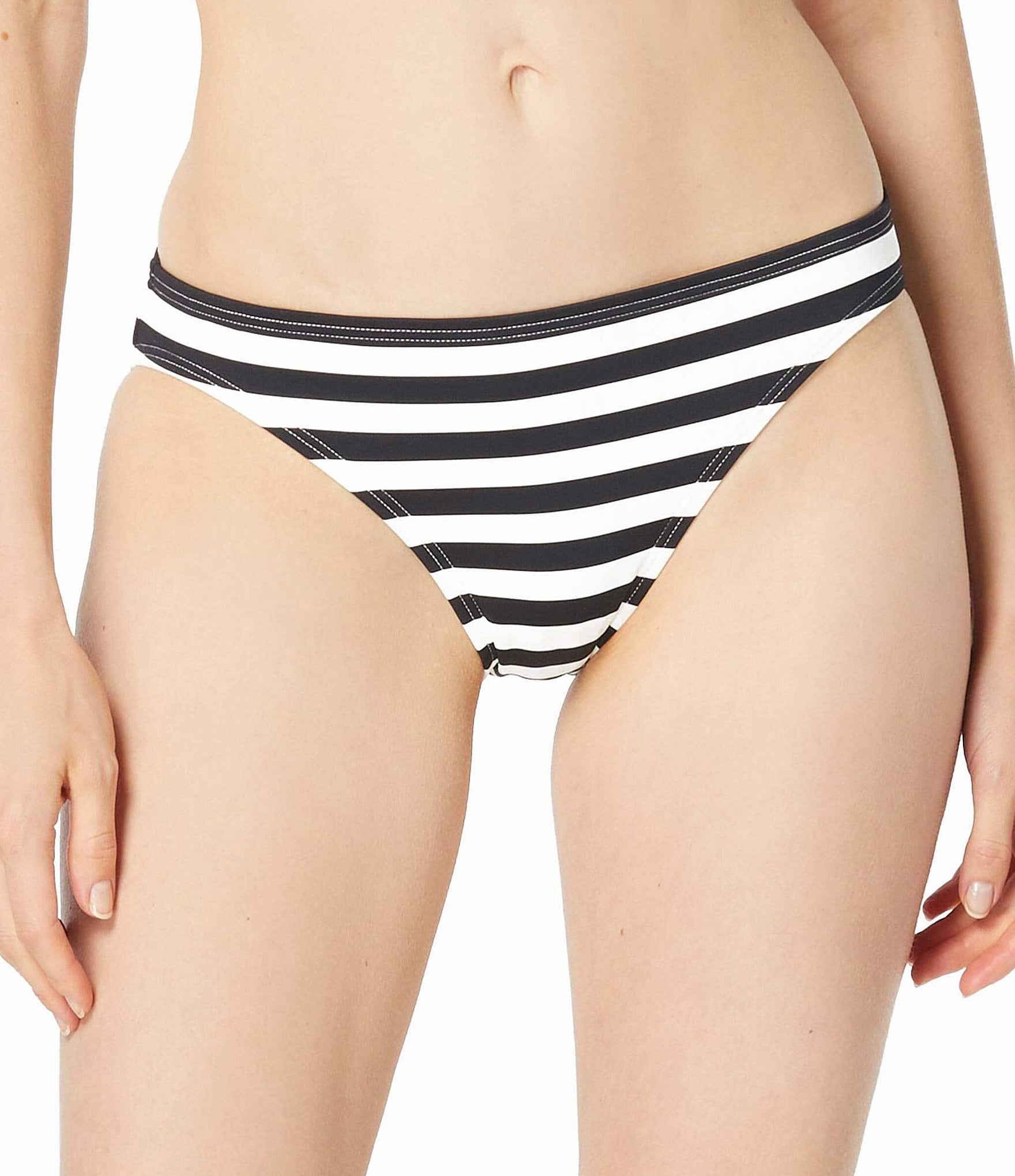 MICHAEL Michael Kors Stripe Classic Hipster Swim Bottom