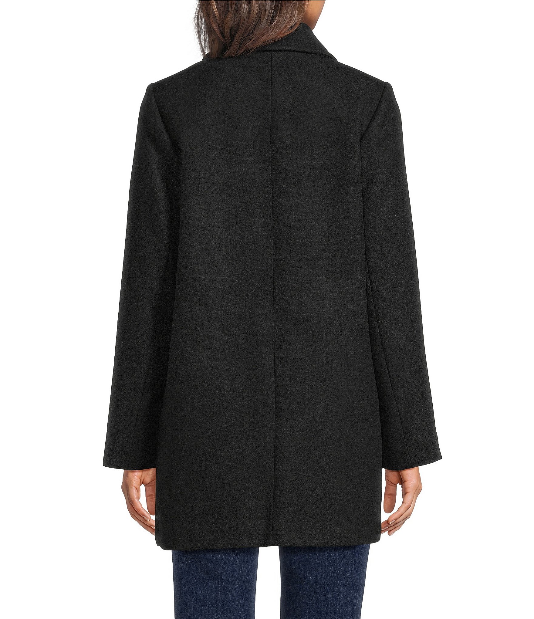 MICHAEL Michael Kors Wool Blend Notch Lapel Double Breasted Peacoat