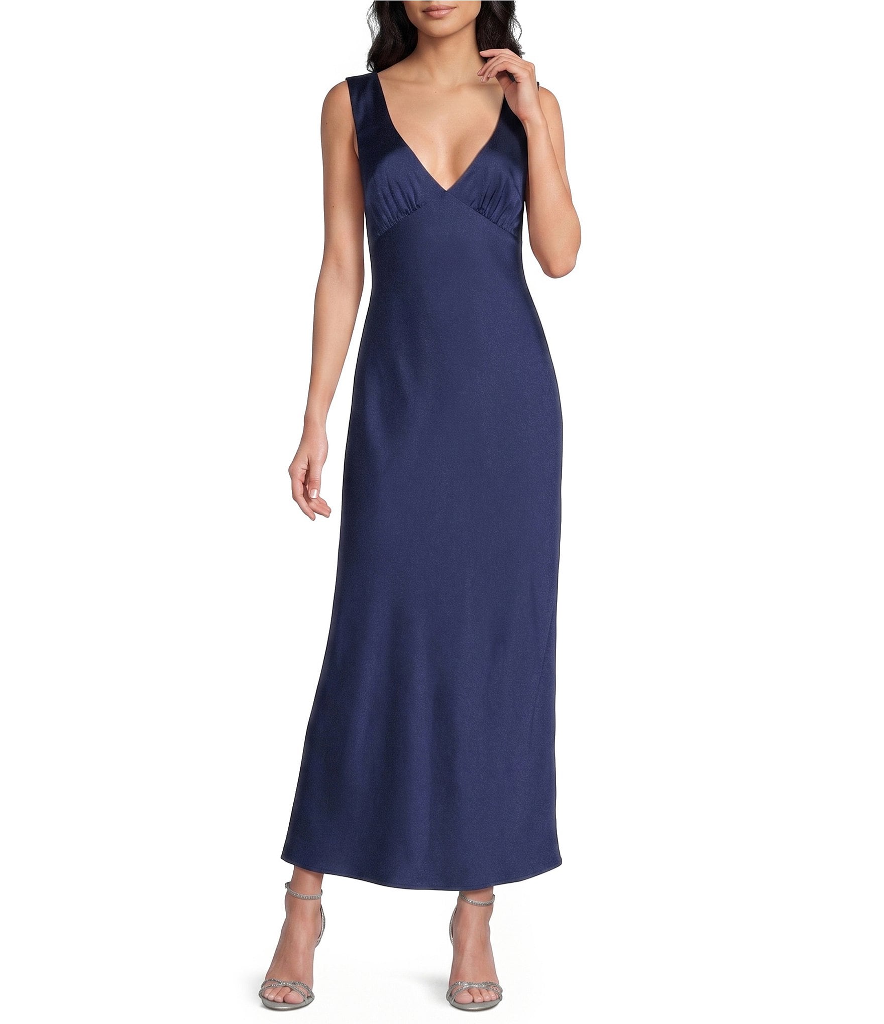 navy blue formal dresses: Women's Clothing & Apparel
