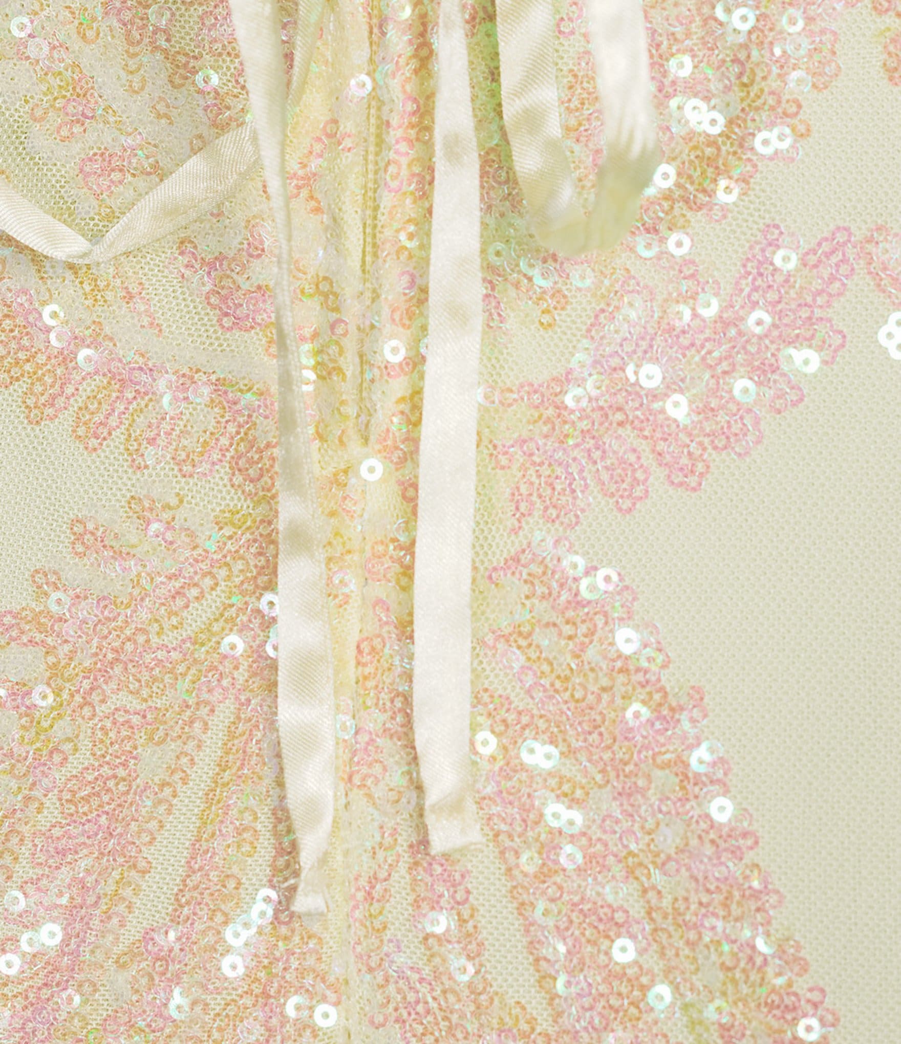 Midnight Doll Sequin Patterned Scoop Neck Side Slit Dress