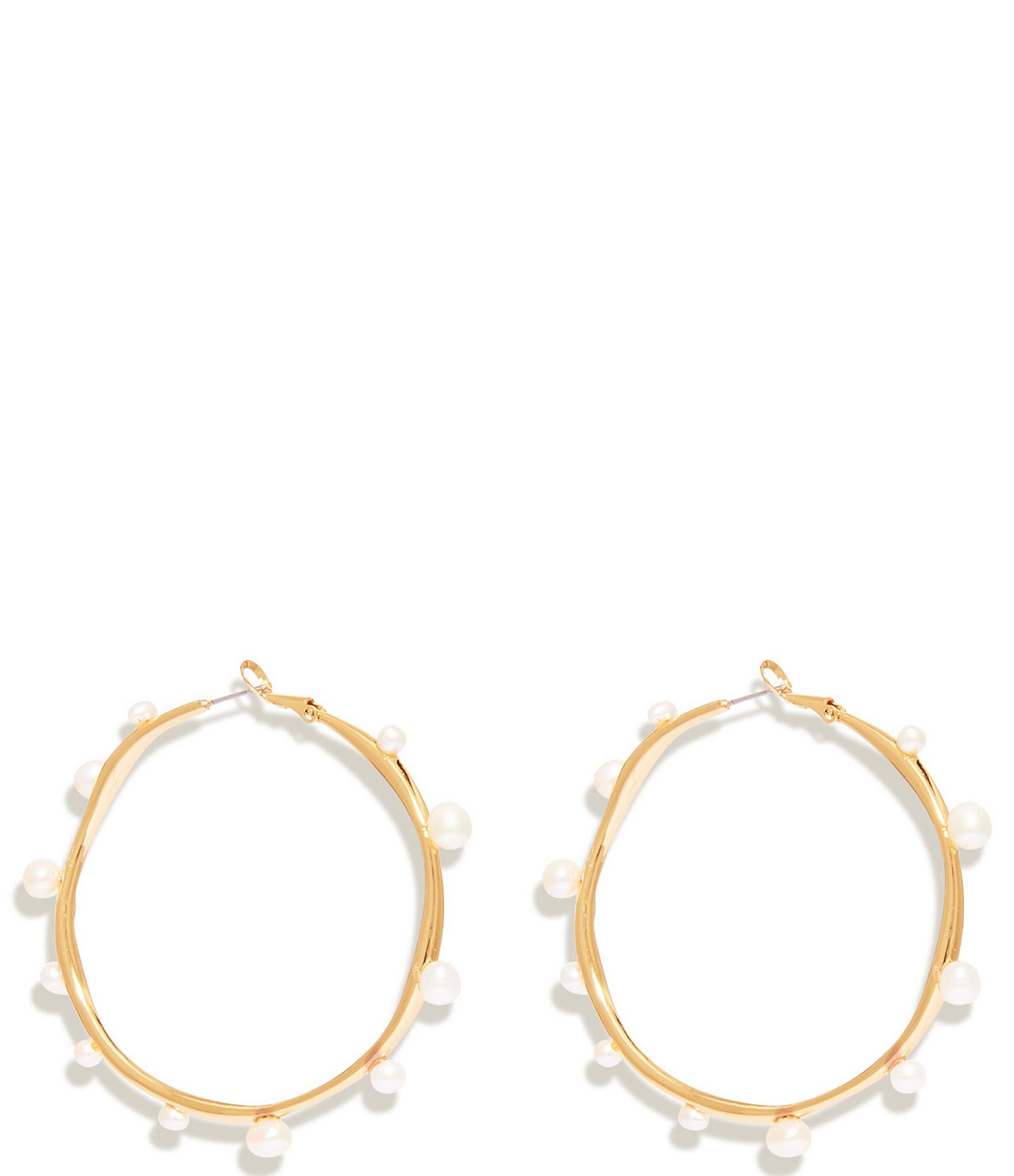 Mignonne Gavigan Isla Freshwater Pearl Large Hoop Earrings