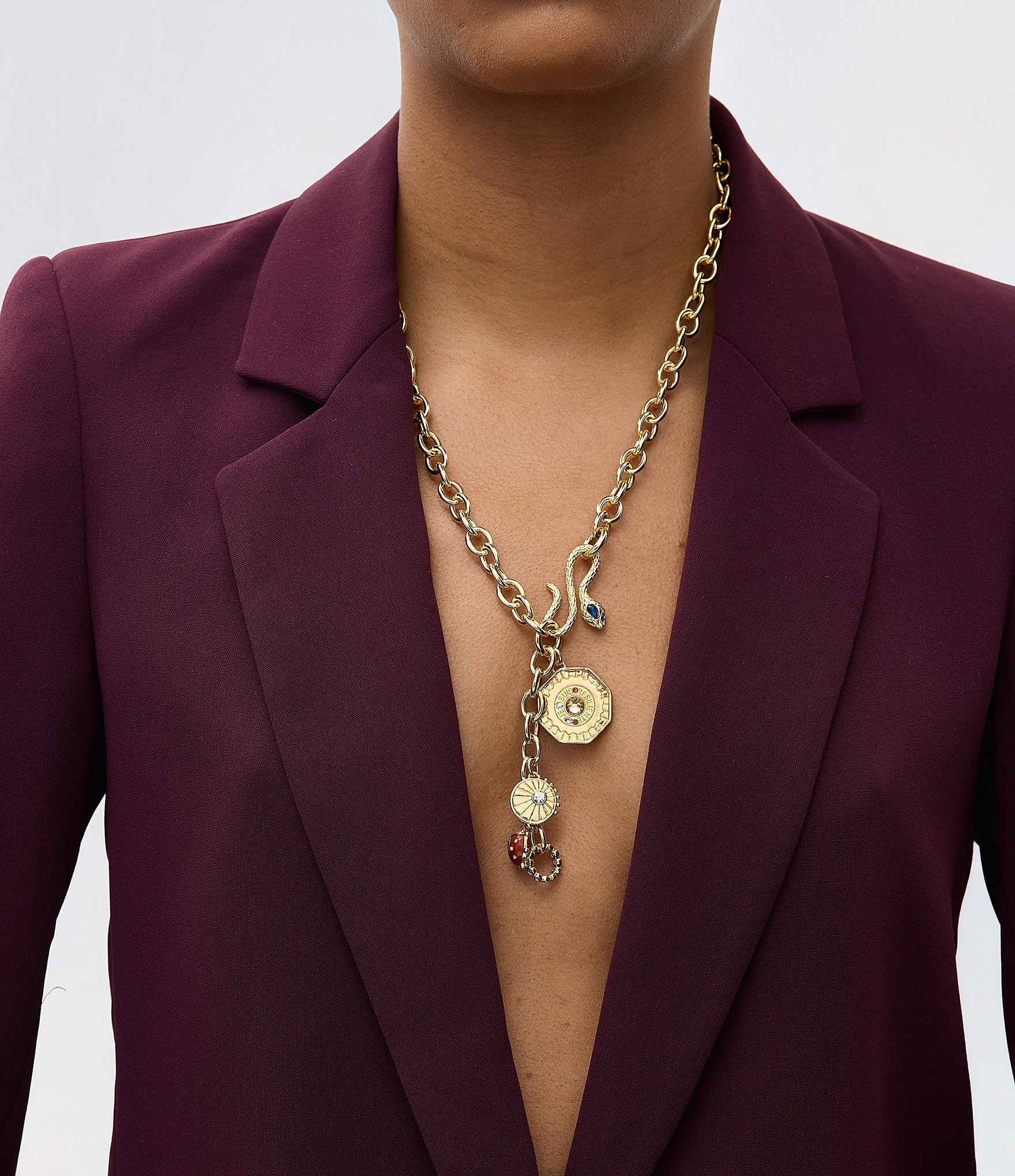 Mignonne Gavigan Kyra Charm Snake Toggle Adjustable Y-Necklace