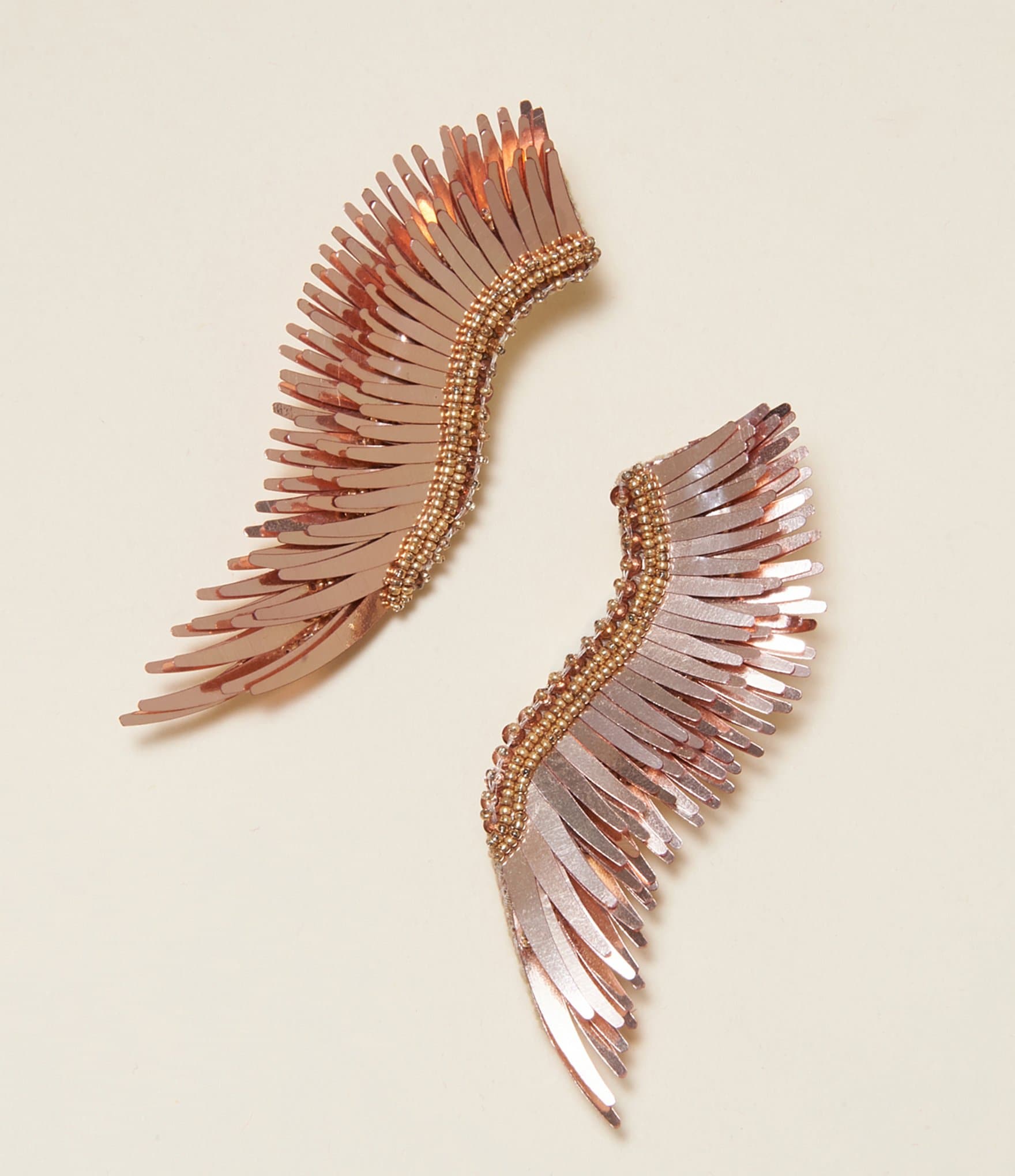 Mignonne Gavigan Madeline Rose Gold Linear Statement Earrings