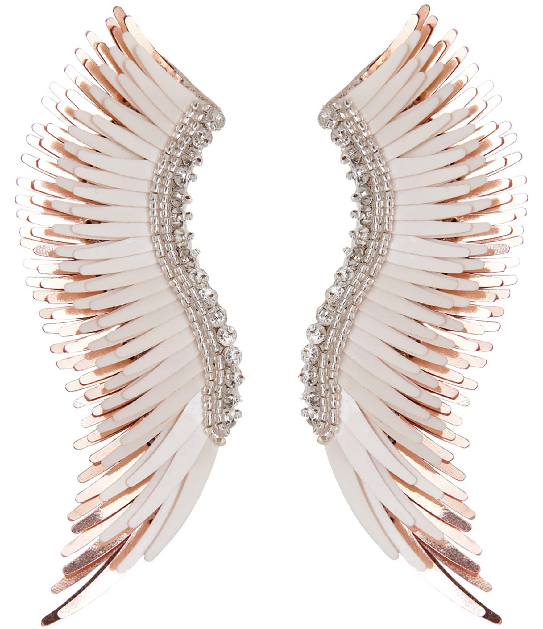 Mignonne Gavigan Madeline Rose Gold Linear Statement Earrings