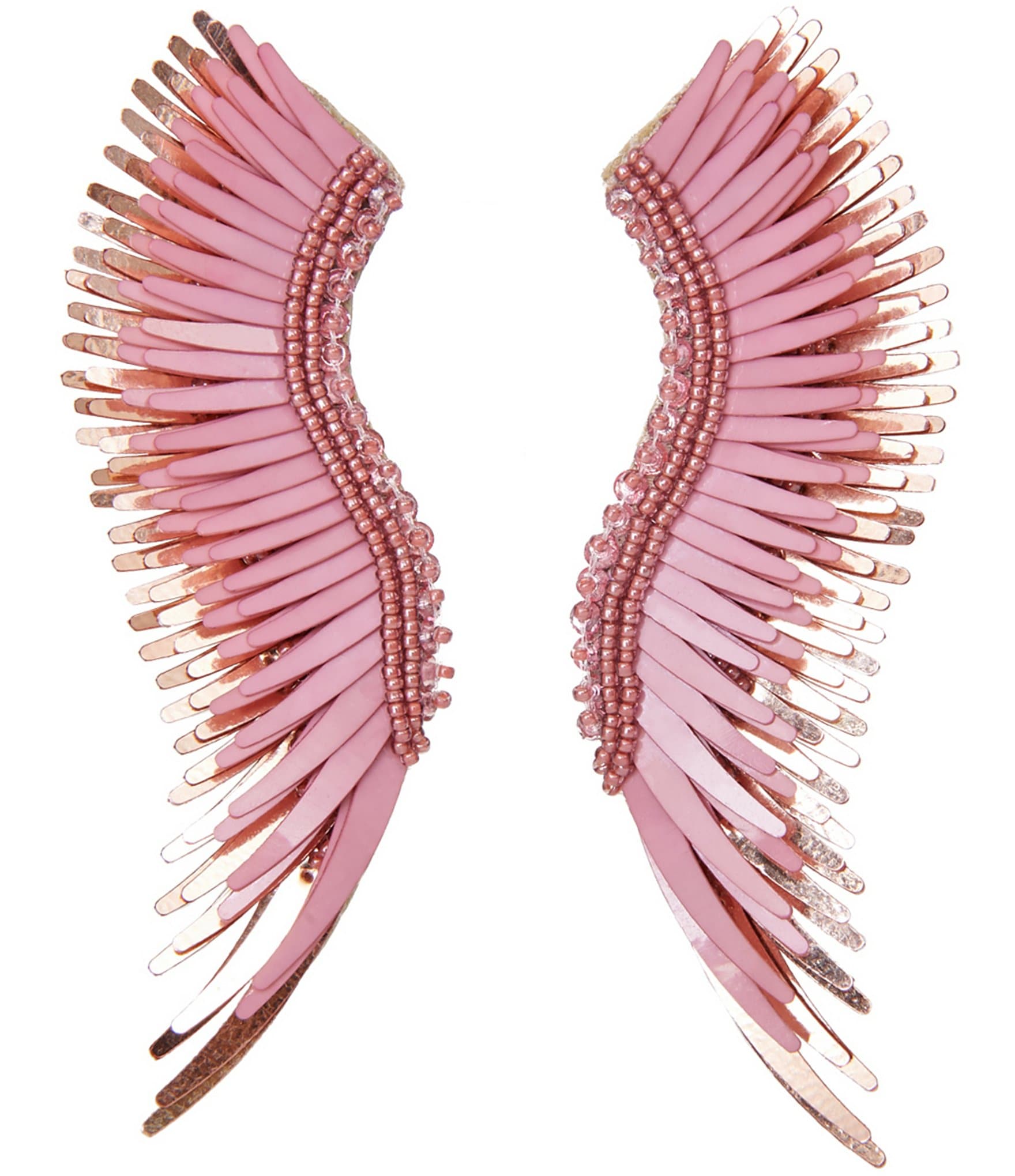 Mignonne Gavigan Madeline Rose Gold Linear Statement Earrings