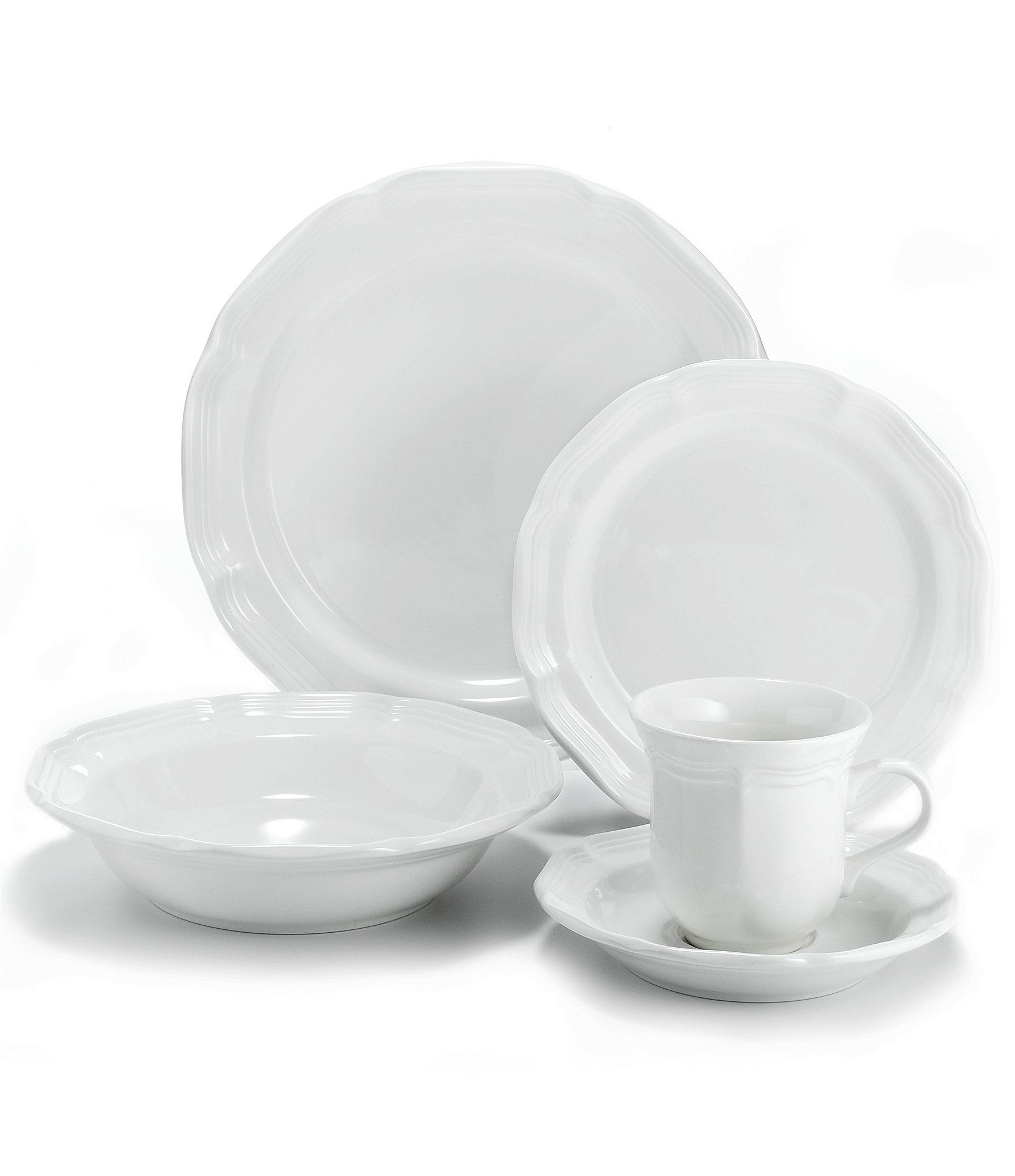 Mikasa French Countryside Rippled Stoneware 5Piece Place Setting