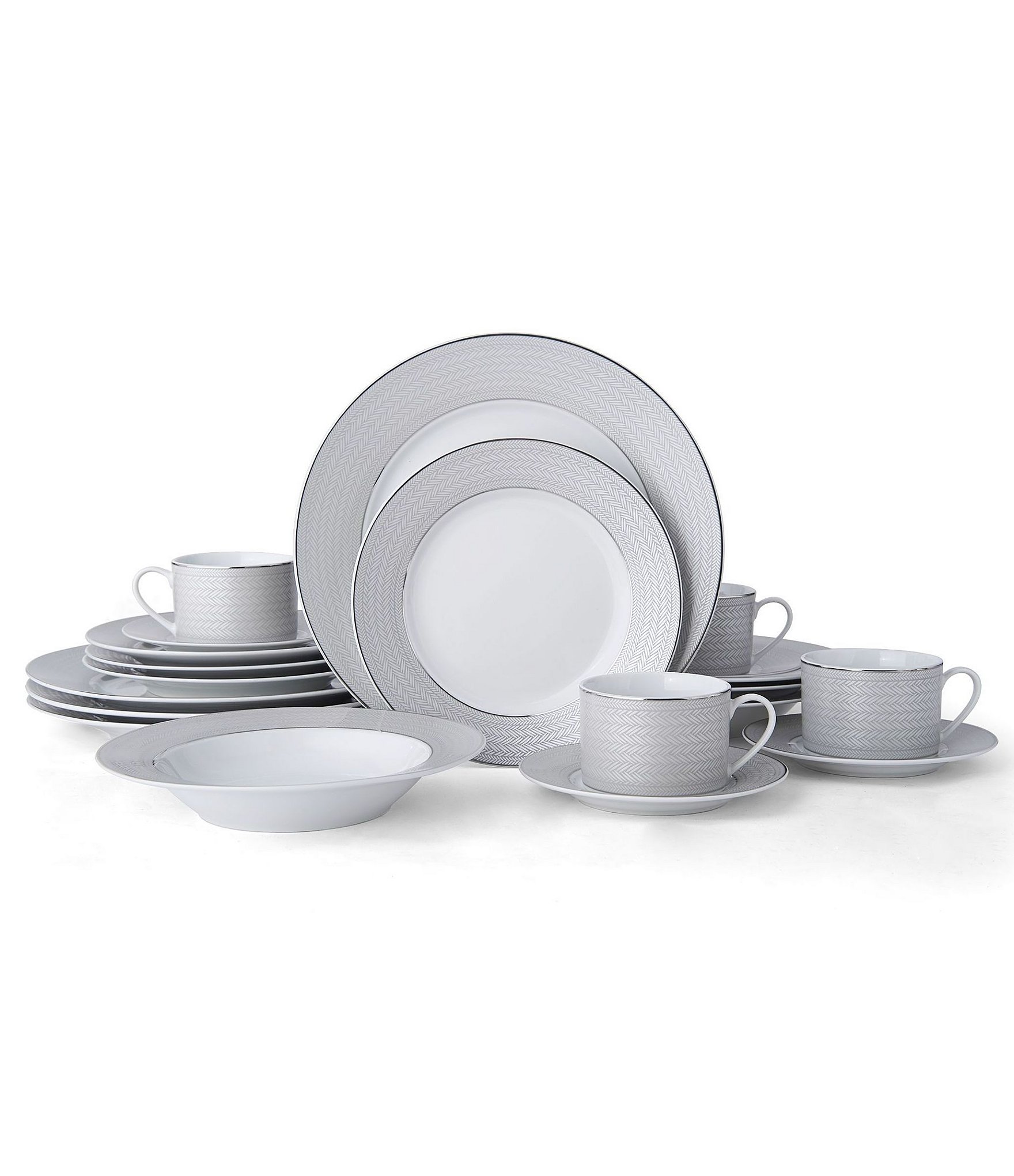 Mikasa Percy Gray 20-Piece Dinnerware Set | Dillard's