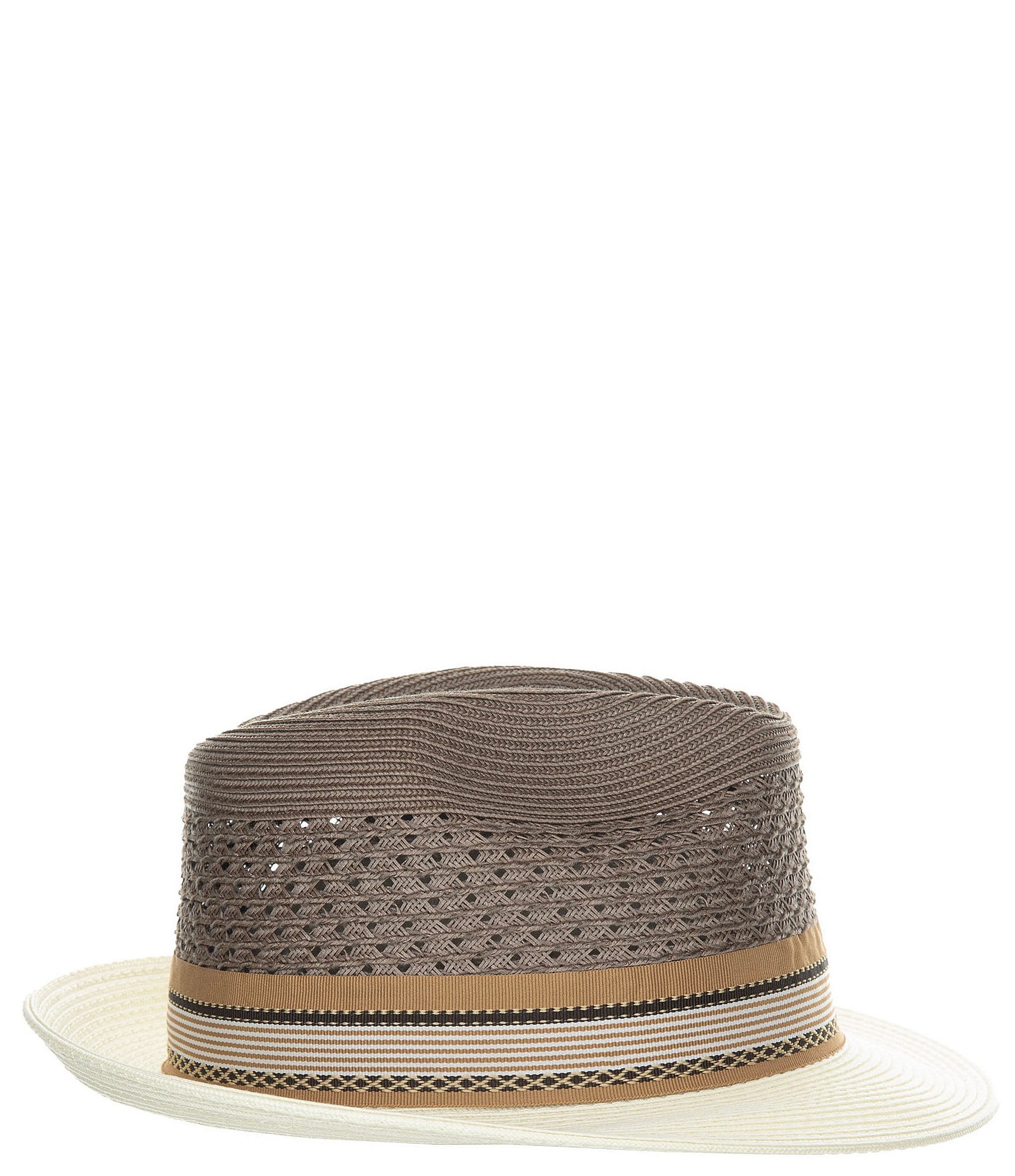 Biltmore by Dorfman Milano Straw Braided Fedora Hat