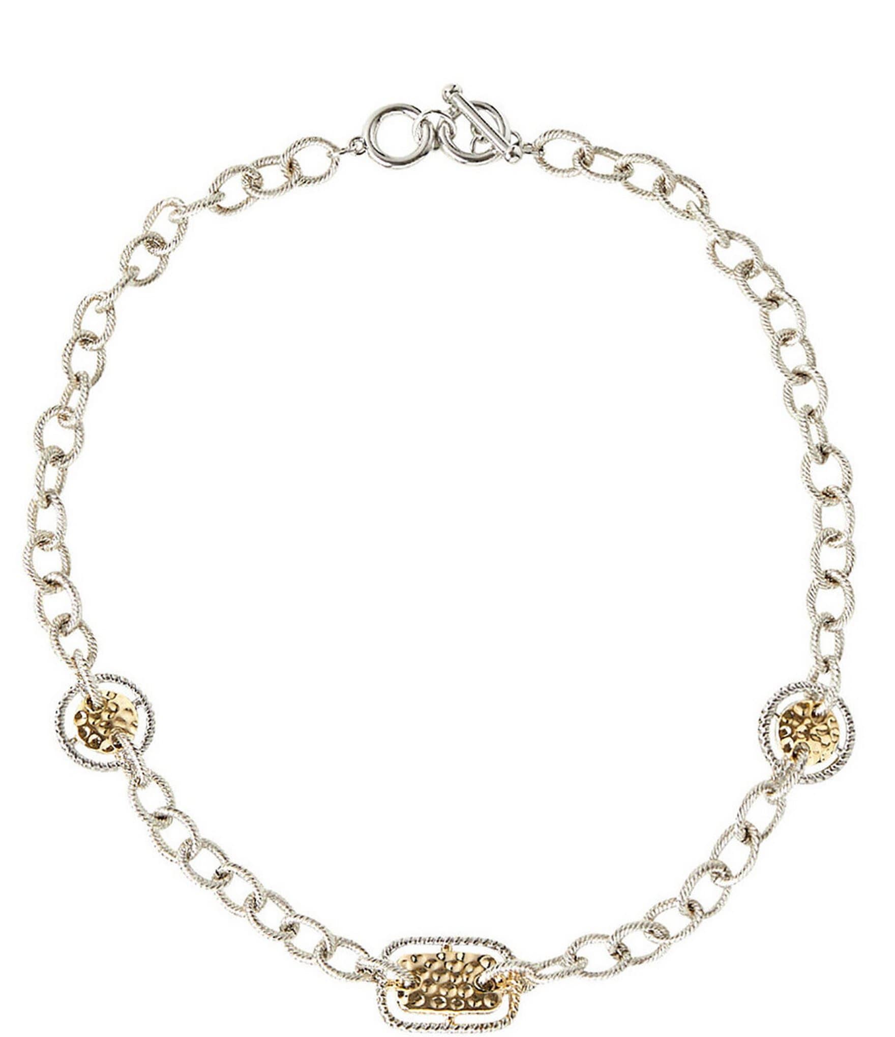 Ming Wang Hammered Short Chain Necklace | Dillard's