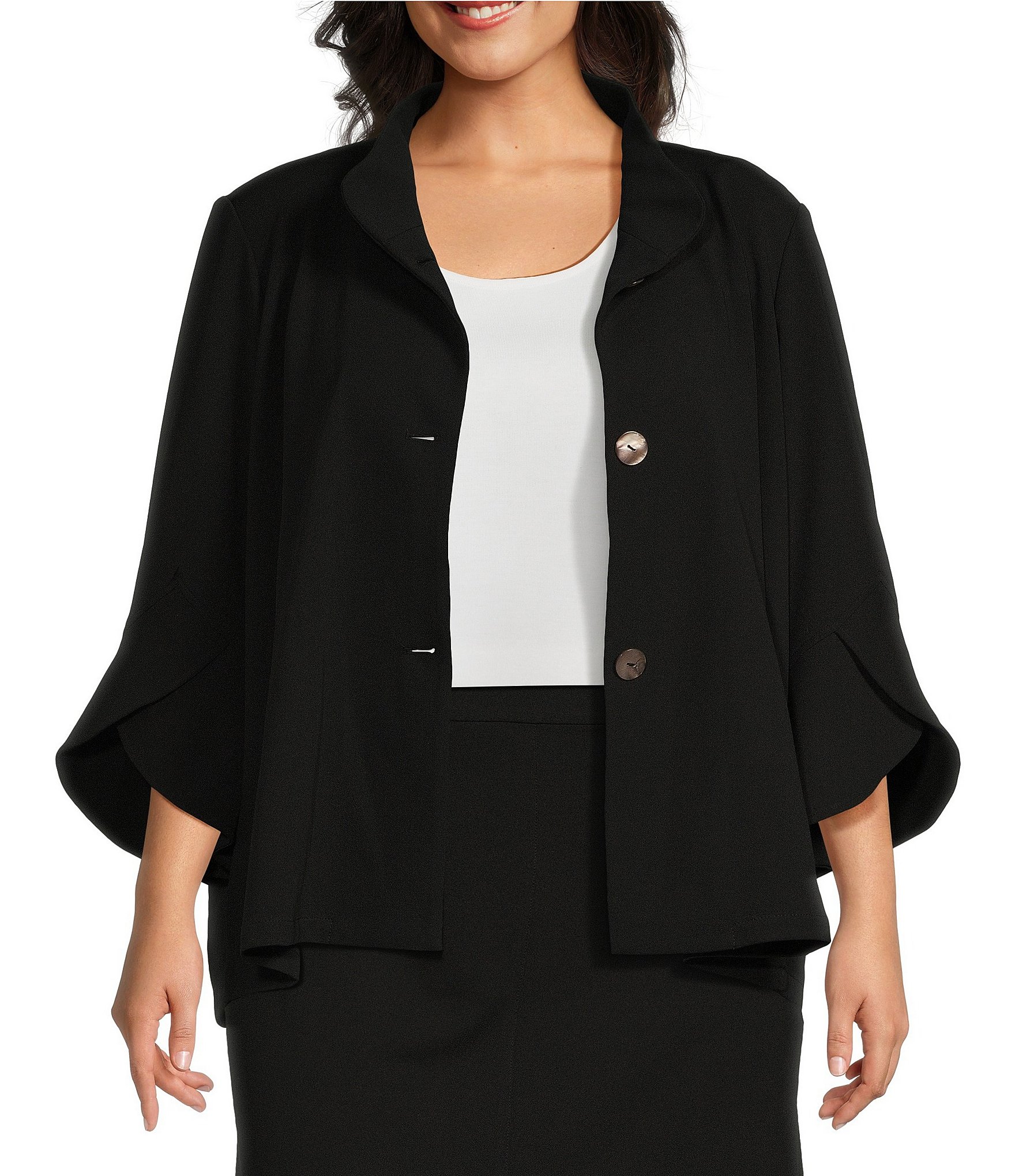 Single Breasted Womens Plus-Size Jackets & Blazers | Dillard's