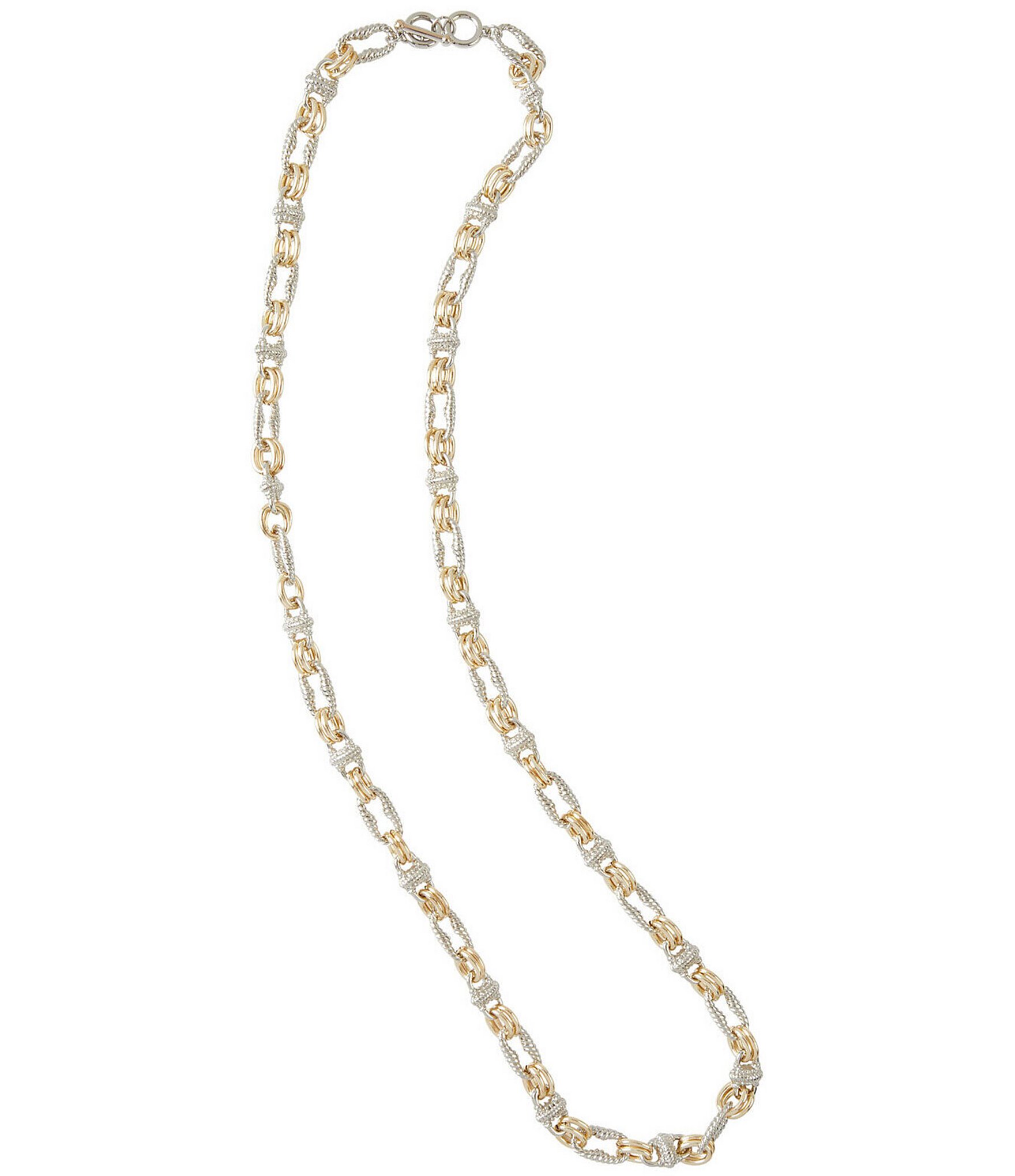 Ming Wang Two Tone Chunky Chain Long Necklace | Dillard's