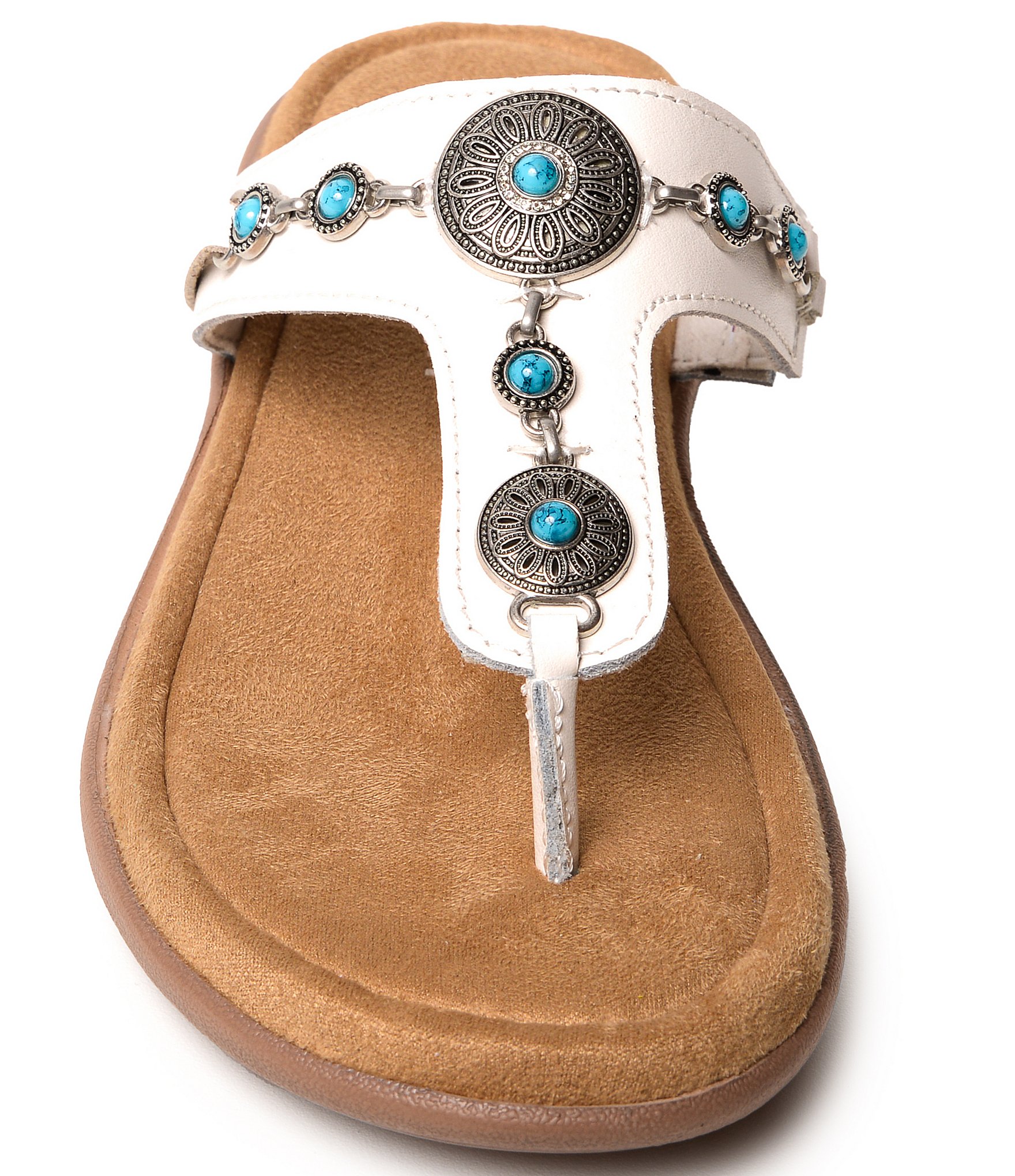 Minnetonka Brecca Leather Thong Sandals