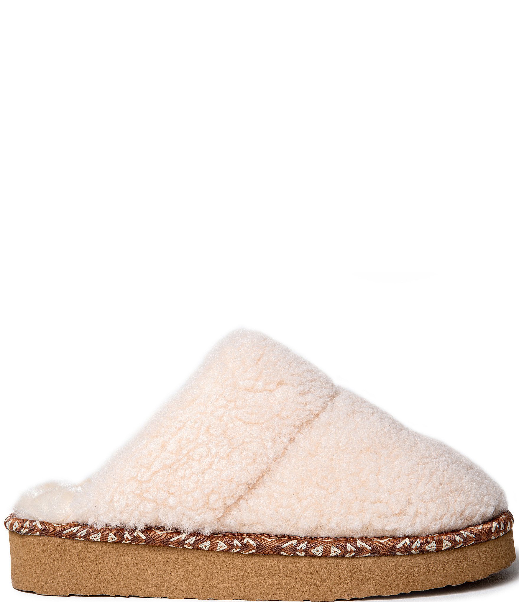 Minnetonka Cerise Faux Shearling Pile Lined Slippers