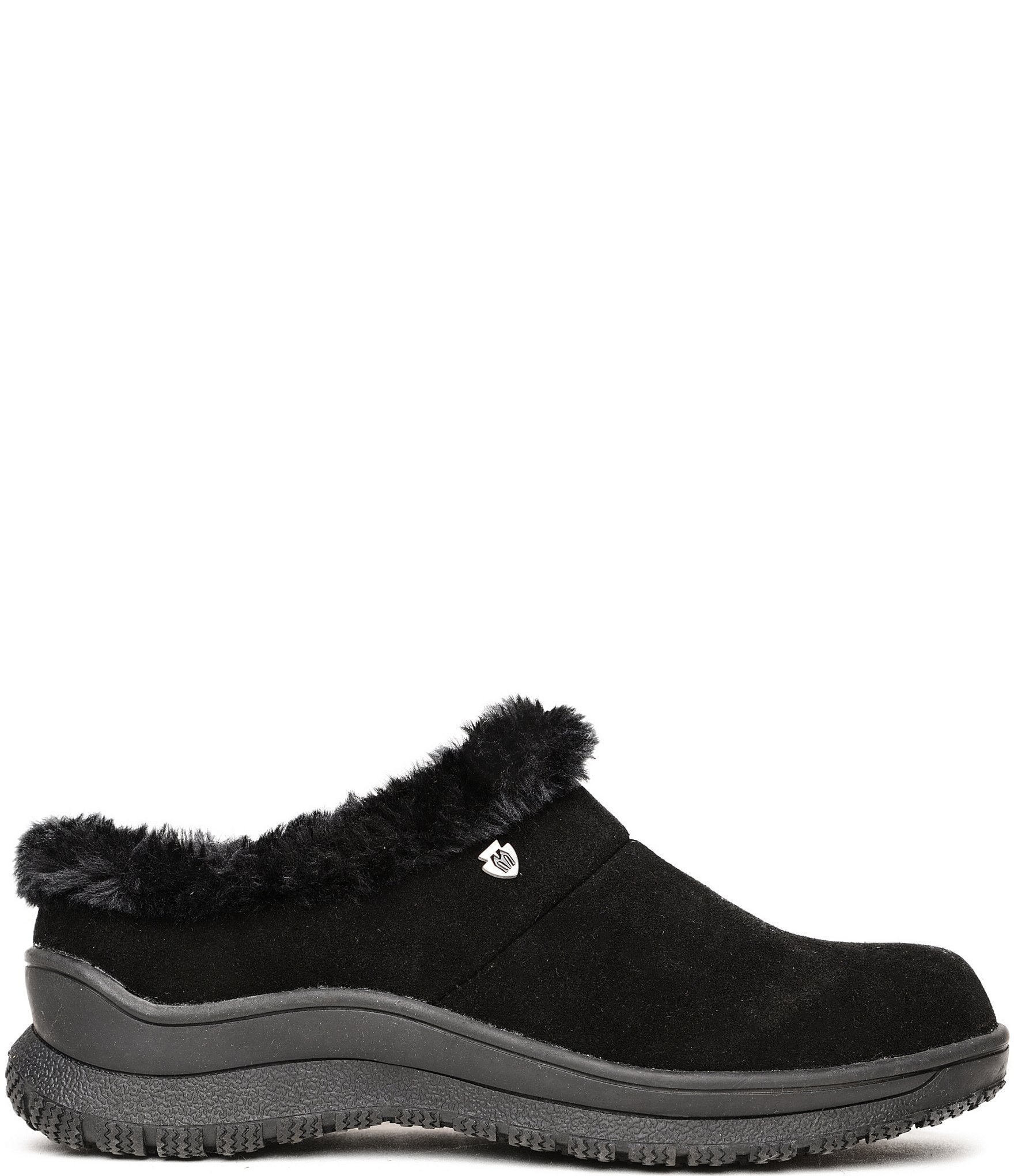 Minnetonka Emerson Suede Water Resistant Pile Lined Mules