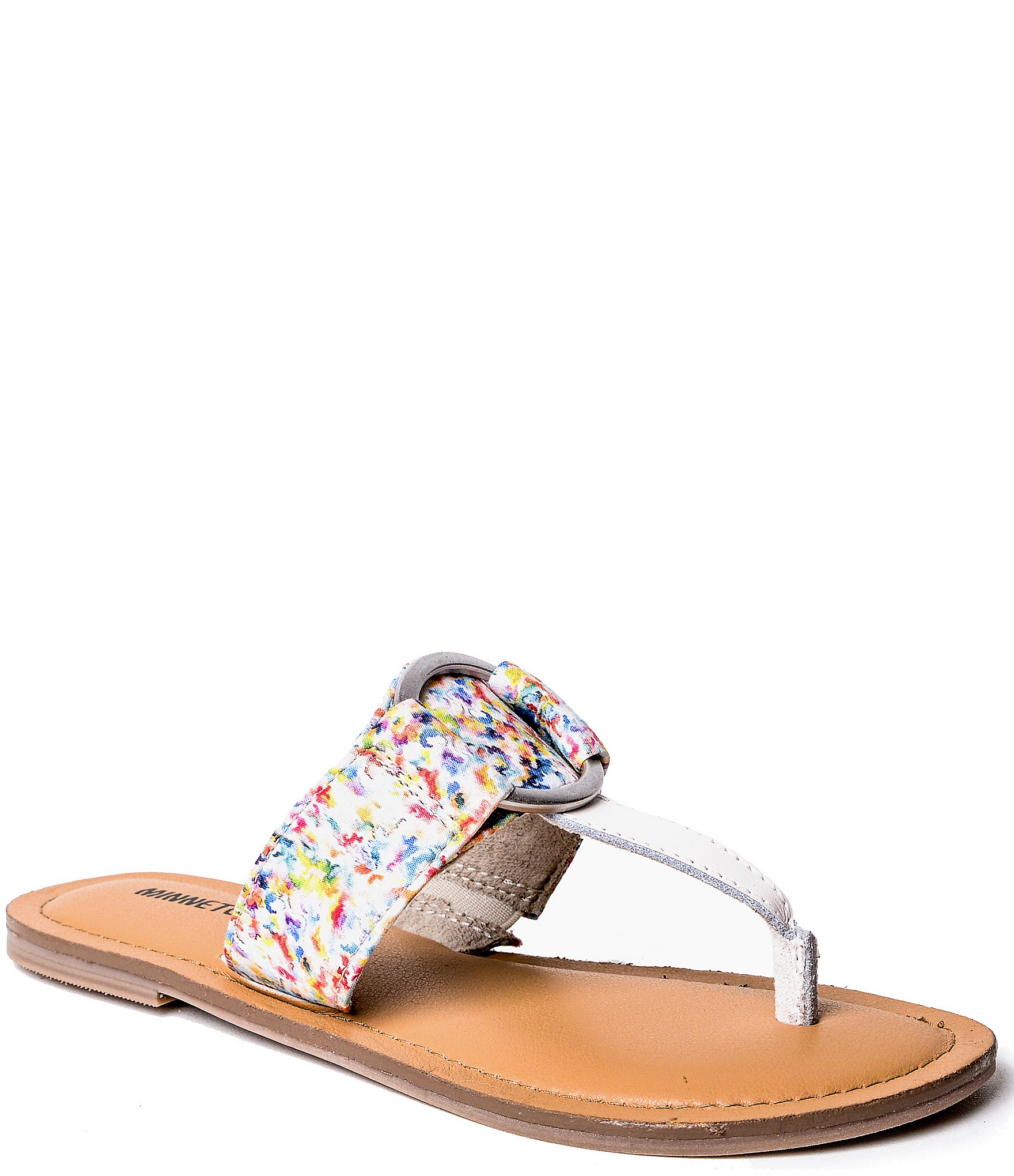 Minnetonka Fairlea Colorful Print Thong Sandals | Dillard's