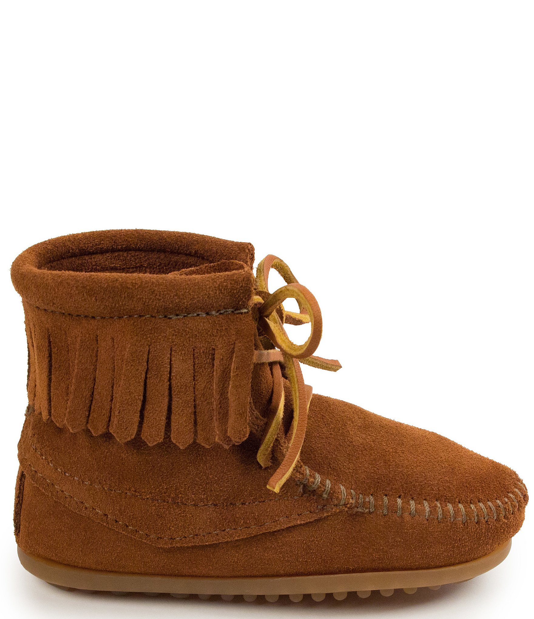 Minnetonka Kids' Suede Fringe Detail Tramper Boots (Infant)