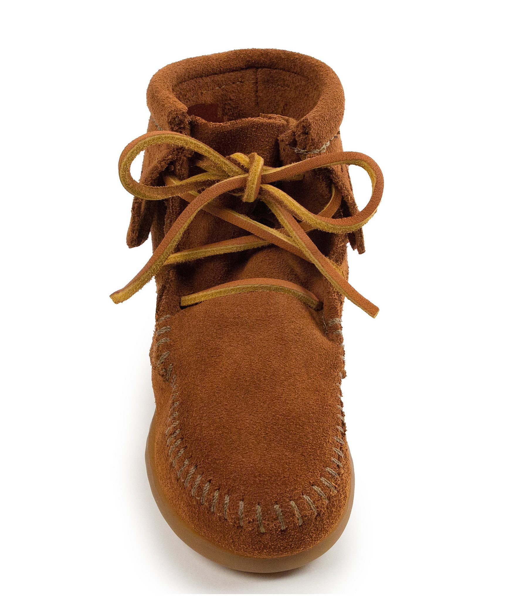 Minnetonka Kids' Suede Fringe Detail Tramper Boots (Infant)