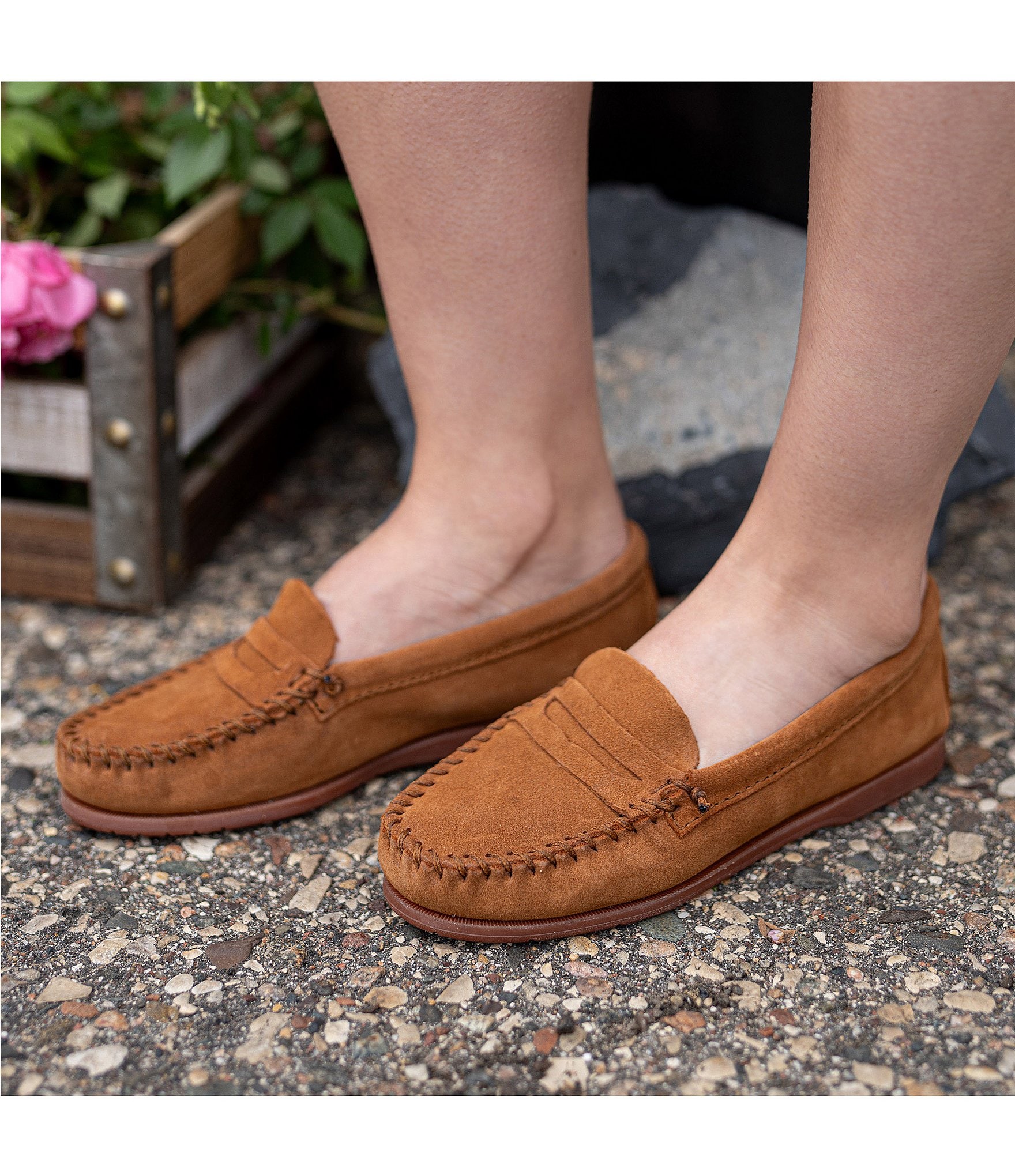 Minnetonka Mellony Penny Suede Loafers