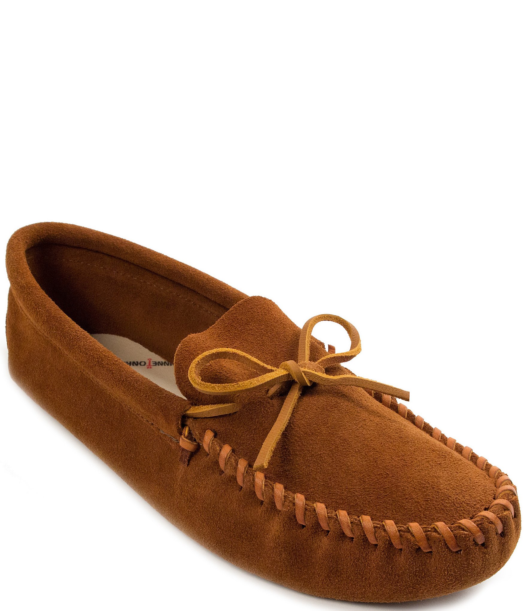 Minnetonka Men's Leather Laced Softsole Slippers | Dillard's