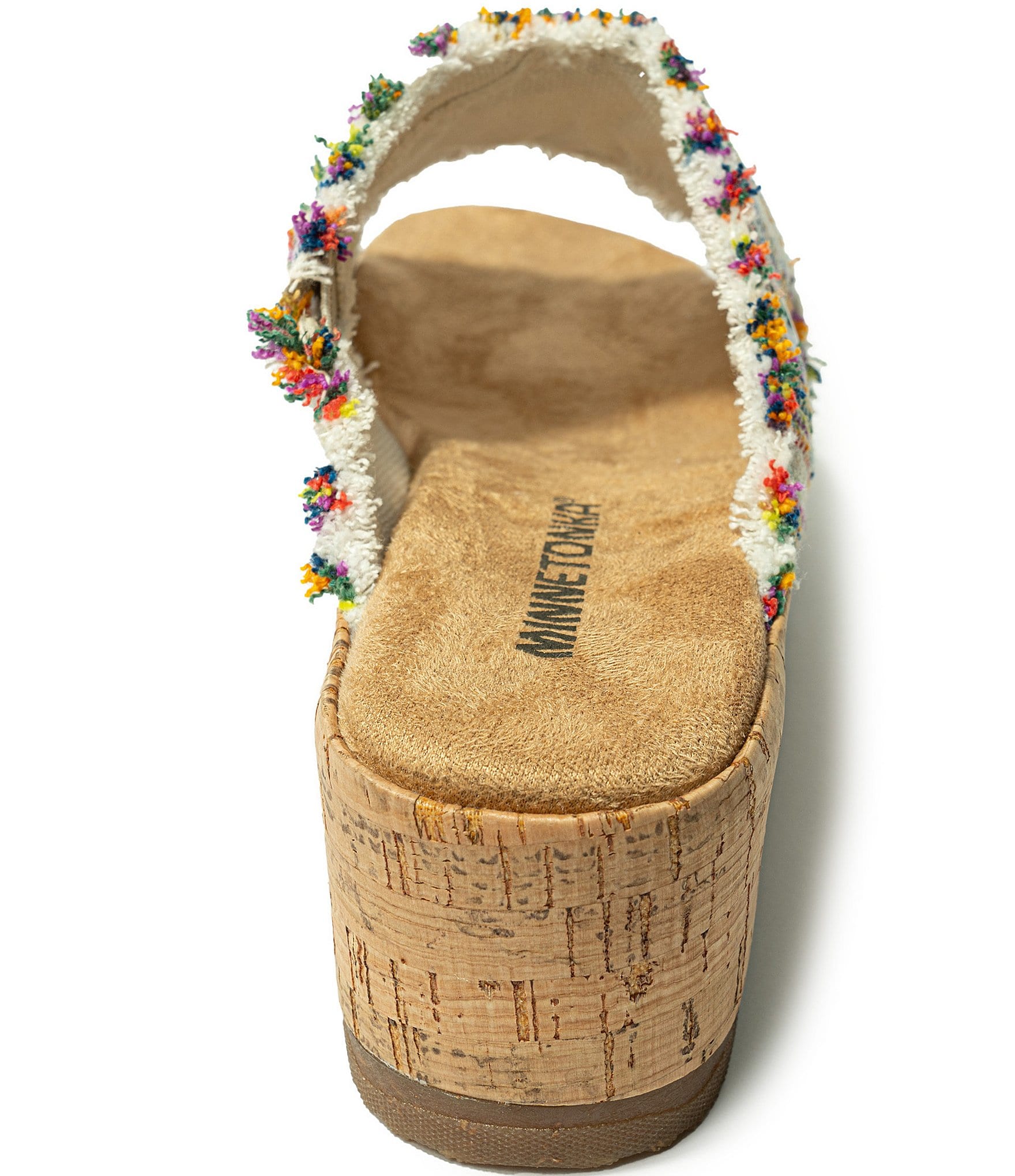 Minnetonka Posey Multi Striped Platform Slides