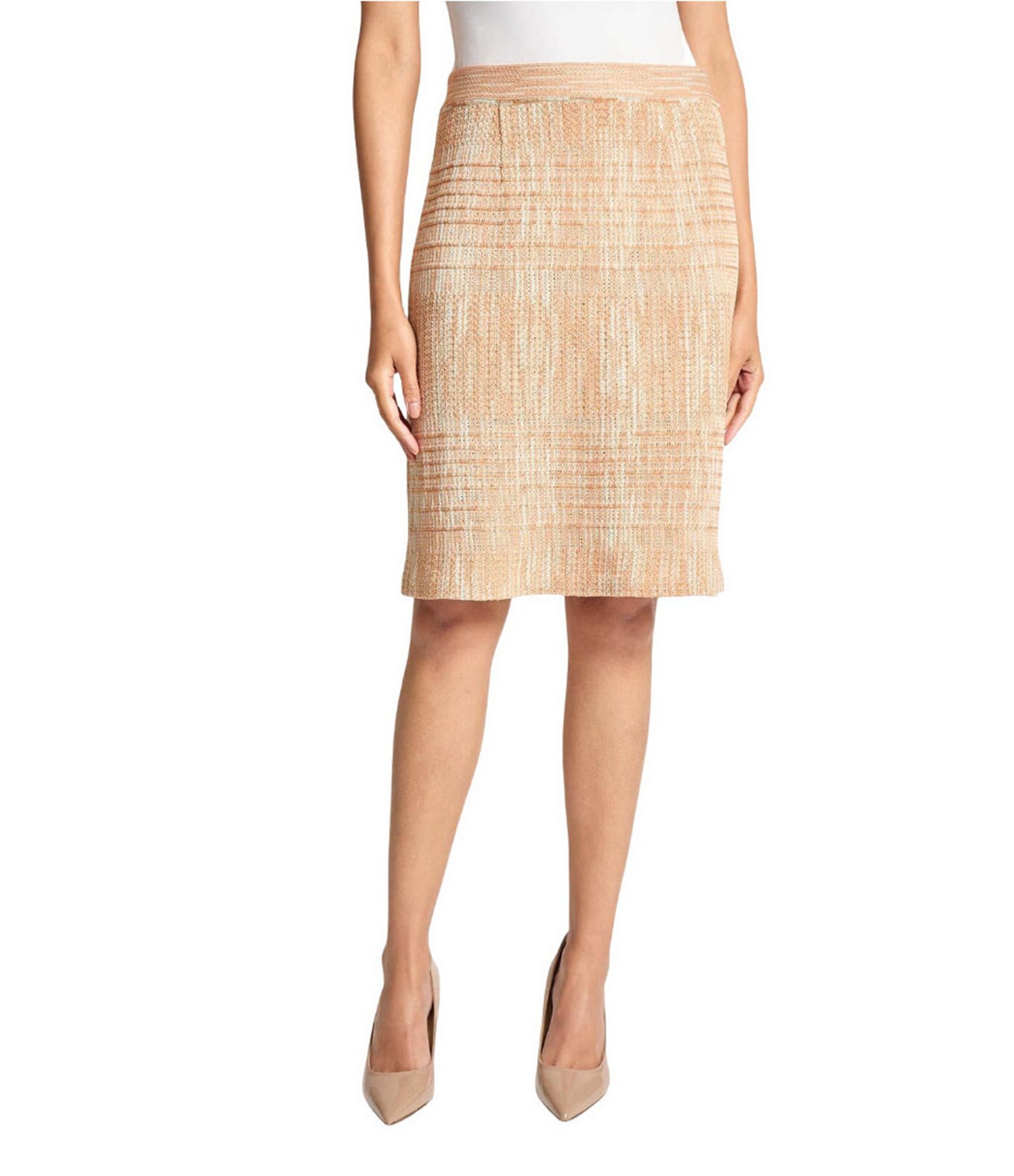 MISOOK Melange Knit High Rise Straight Skirt