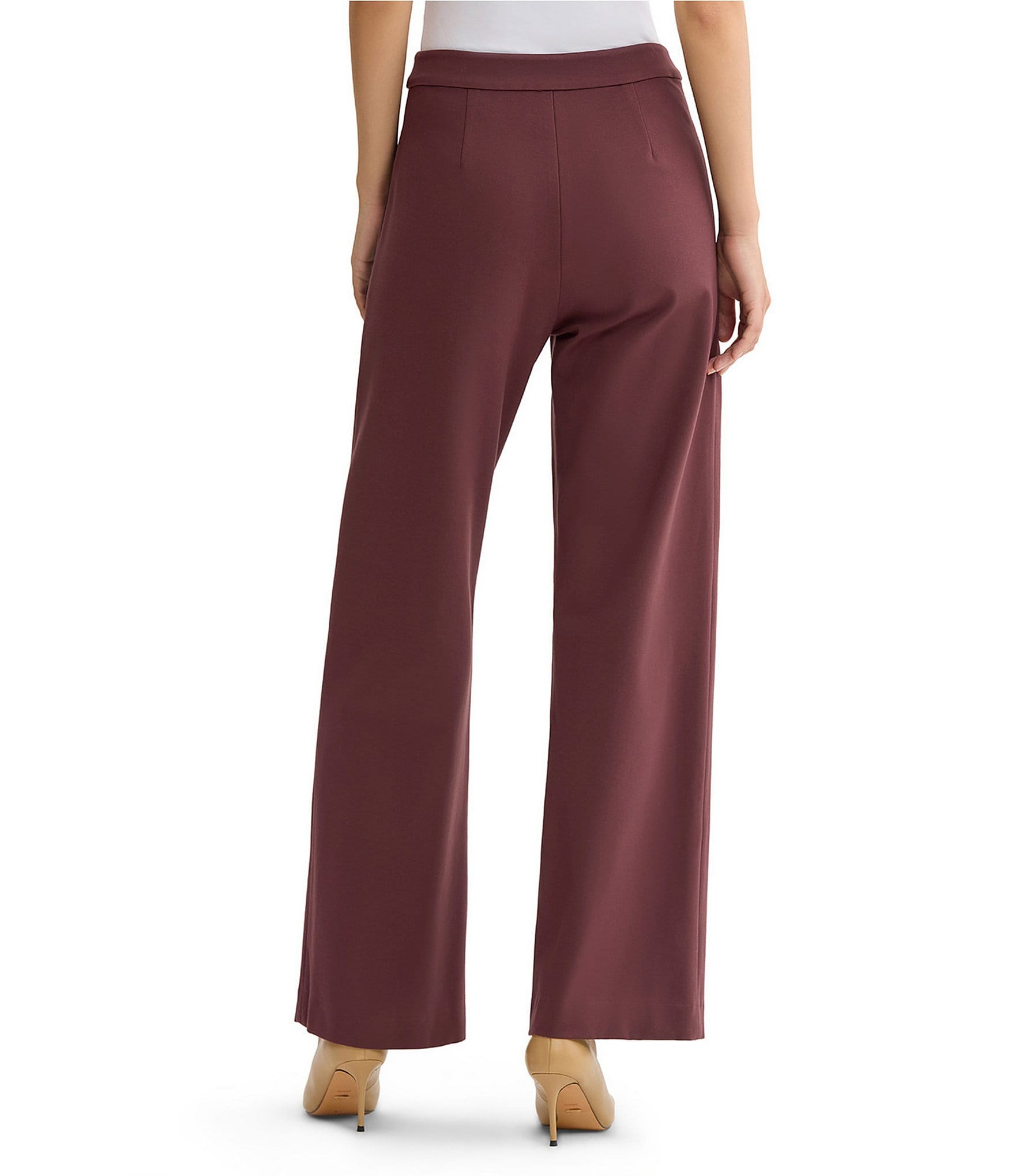 MISOOK Naomi Luxe Stretch Ponte Wide Leg Pants