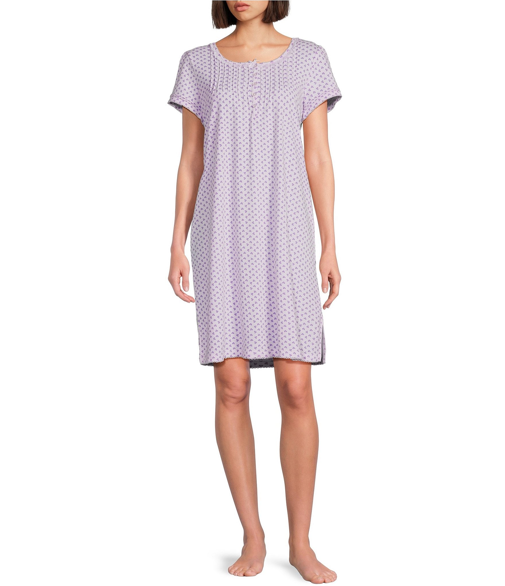 Keyhole Fitted Nightgown – Miss Elaine Store