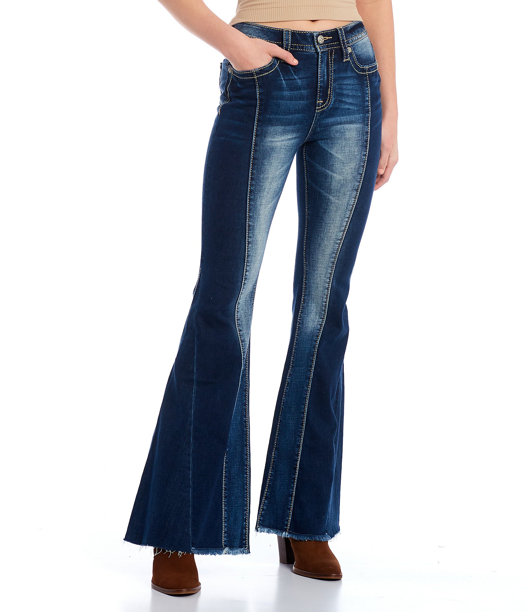 High Rise Super Flare Jeans | Dillard's