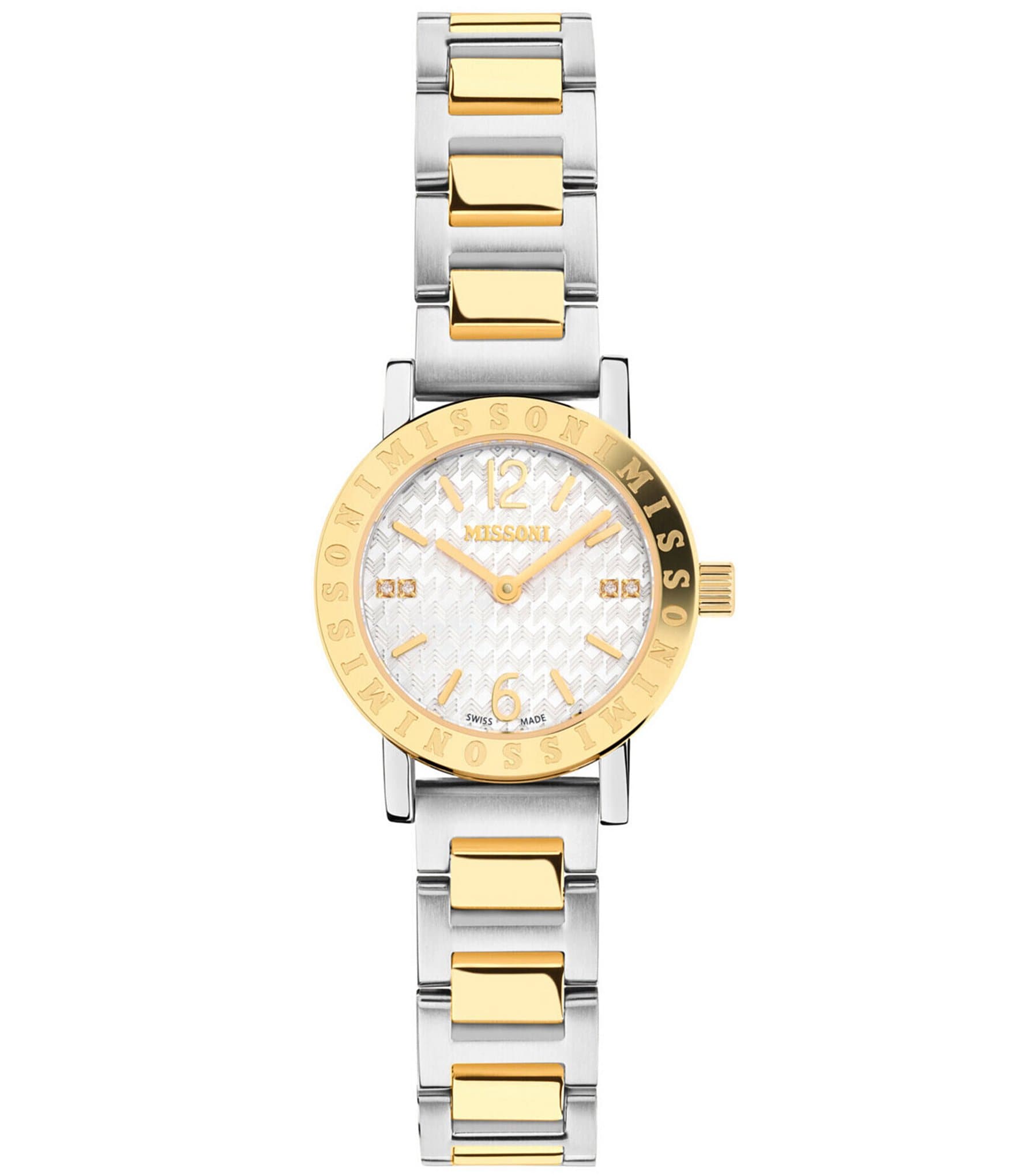 Missoni Women's Estate Analog Two Tone Stainless Steel Bracelet Watch ...