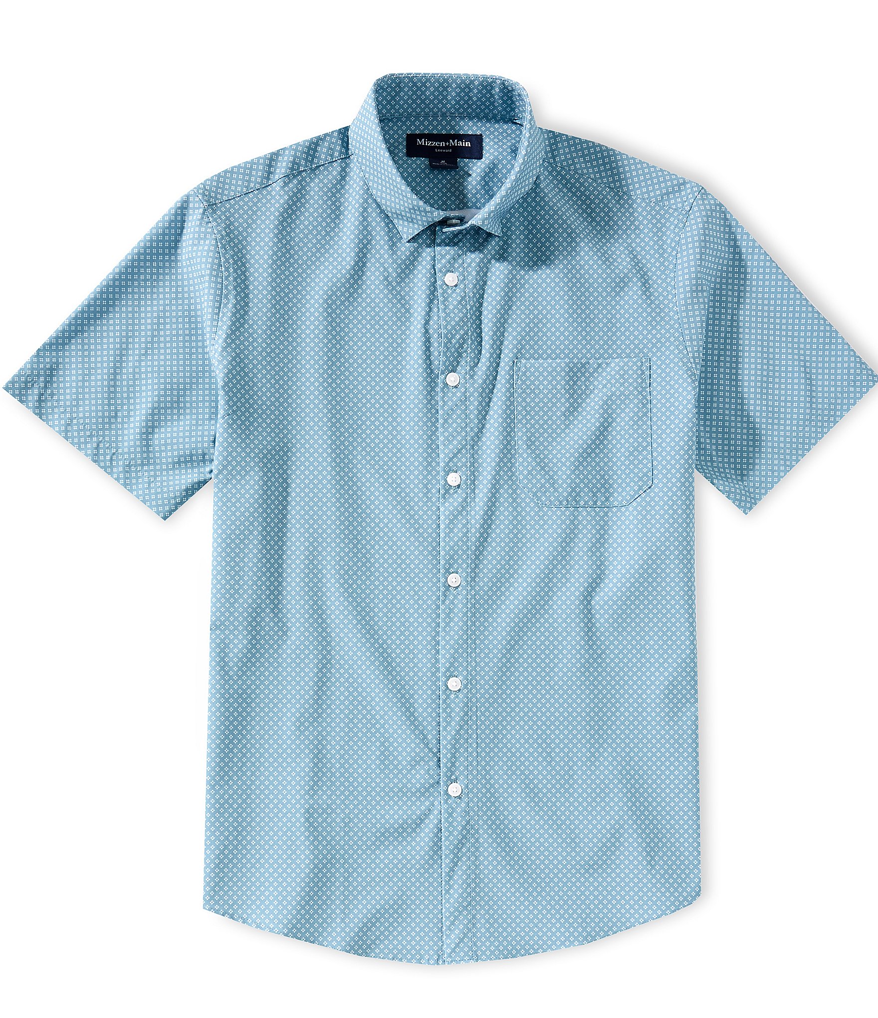 Mizzen+Main Leeward Clover Print Short Sleeve Woven Shirt