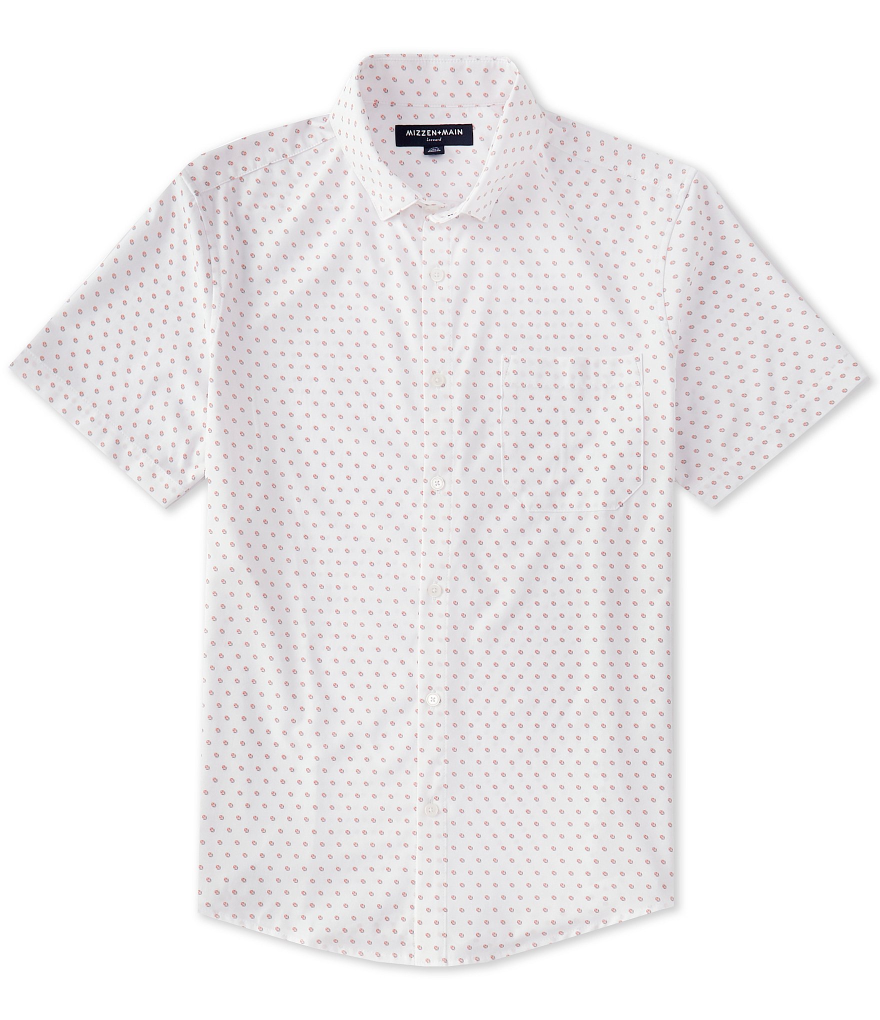 Mizzen+Main Leeward Geo Box Print Performance Stretch Short-Sleeve ...