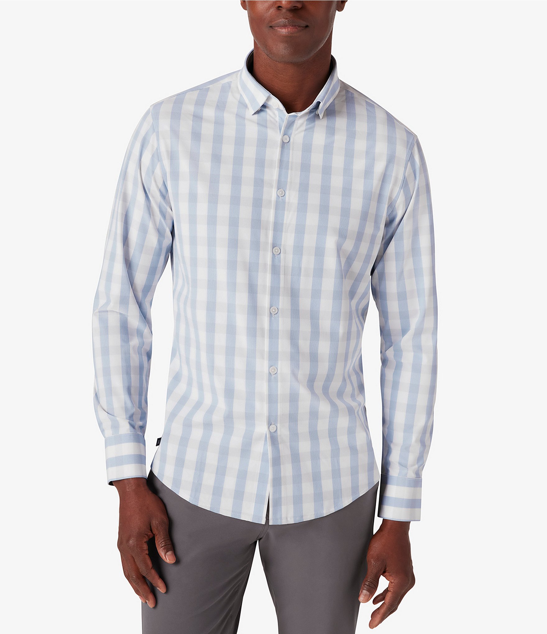 Mizzen+Main Leeward No-Tuck Performance Stretch Pelham Plaid Long Sleeve Woven Shirt