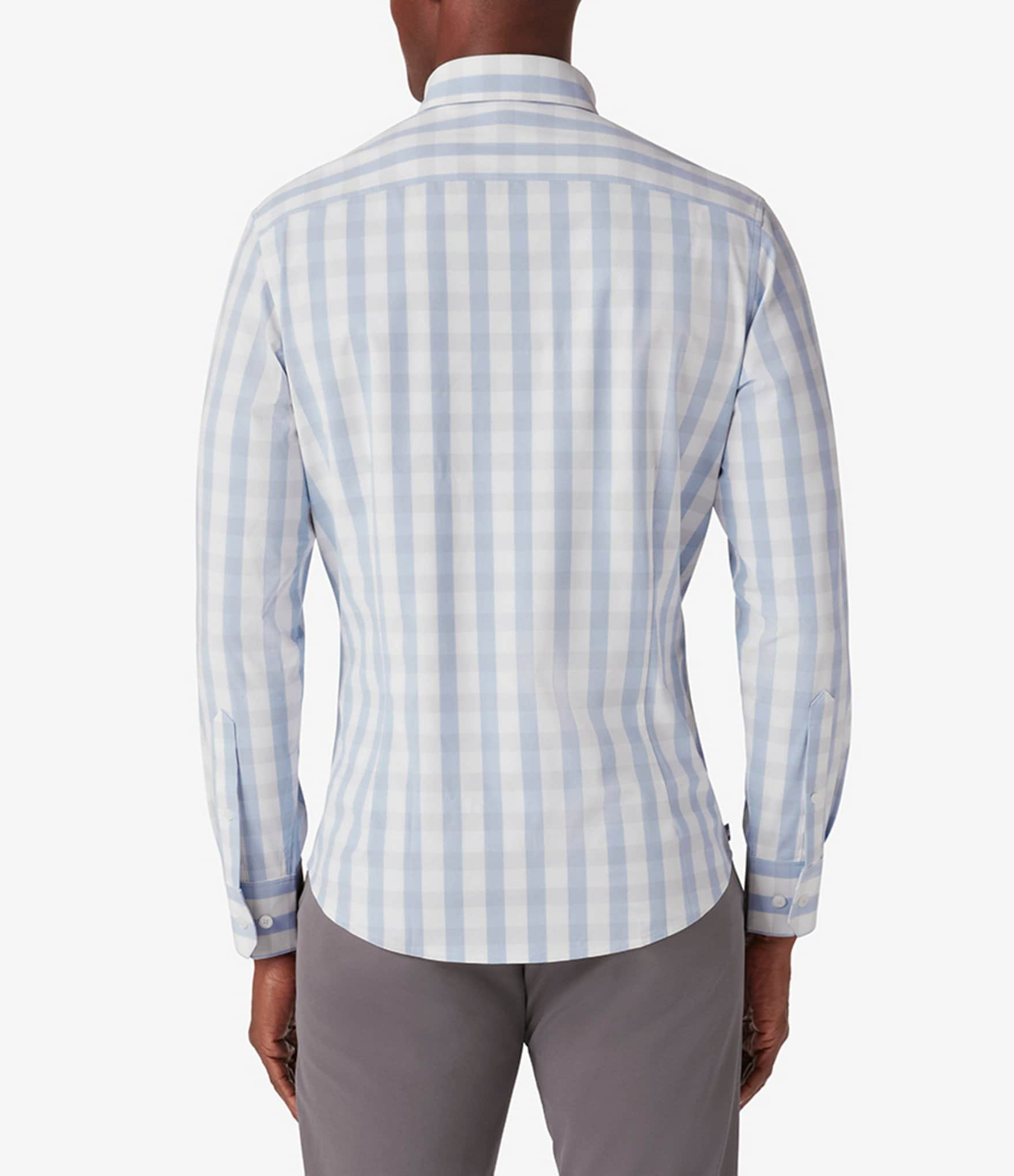 Mizzen+Main Leeward No-Tuck Performance Stretch Pelham Plaid Long Sleeve Woven Shirt