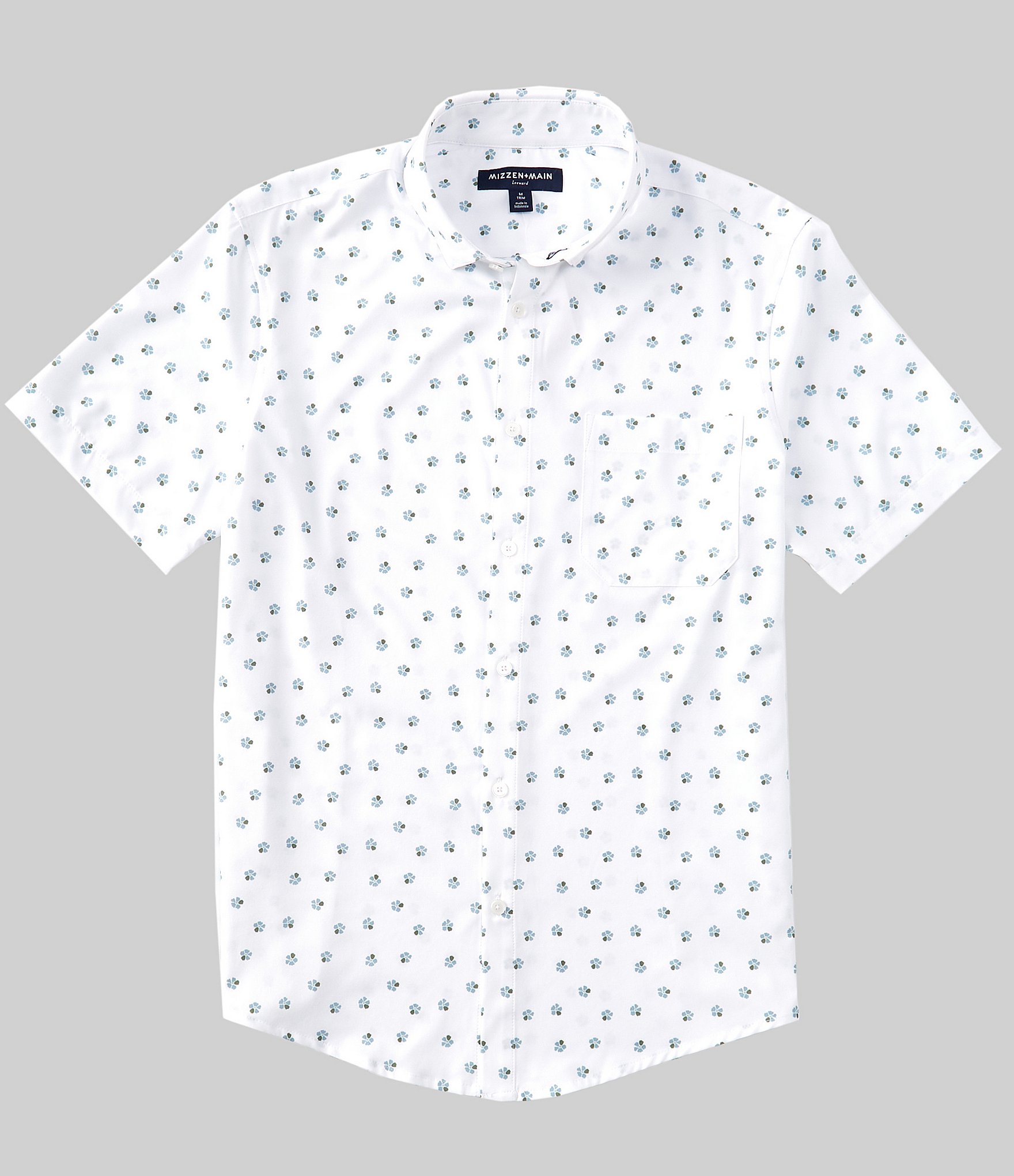 Mizzen+Main Leeward Performance Stretch Floral Print Short Sleeve Woven ...