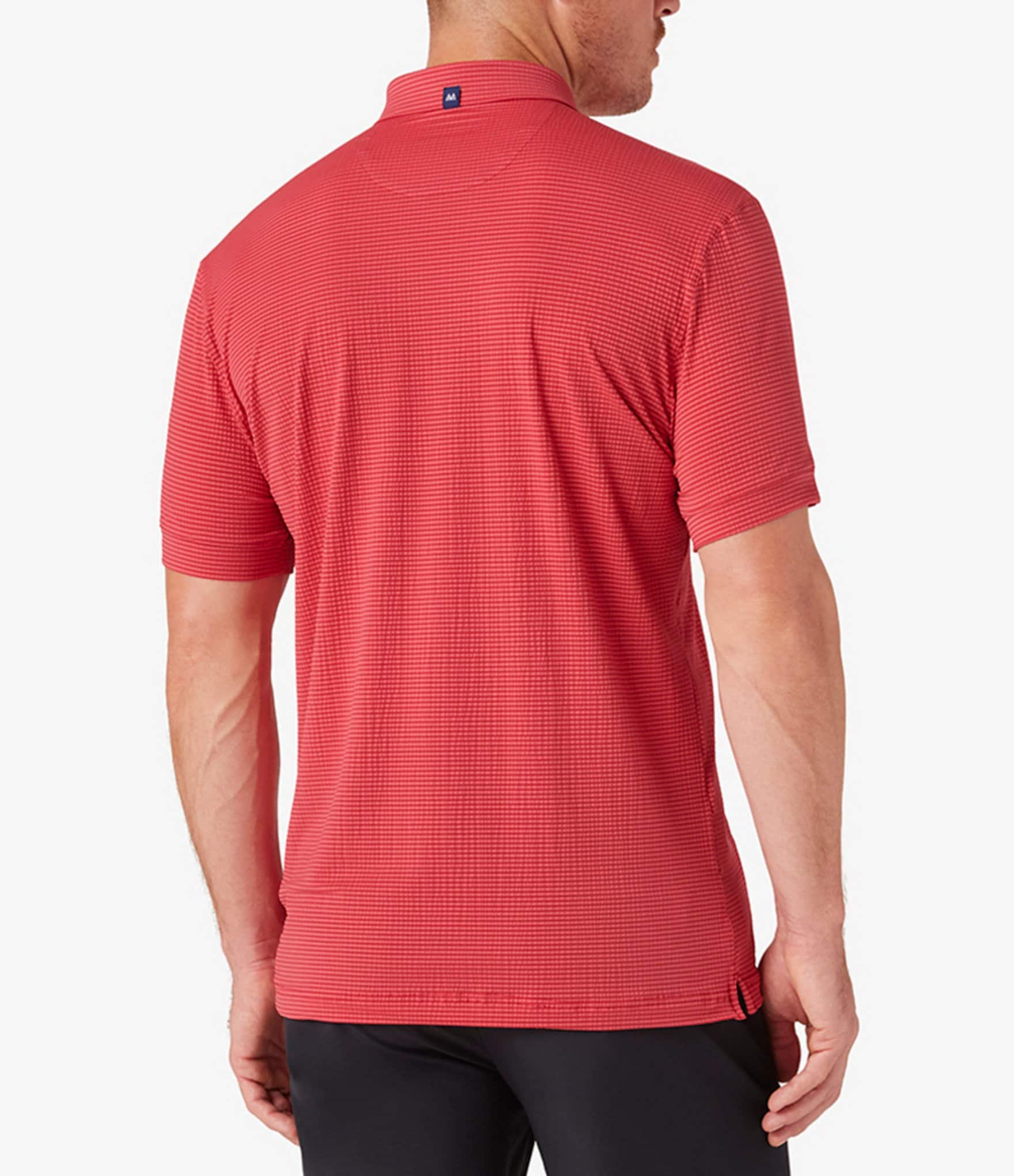 Mizzen+Main Performance Stretch Copa Seersucker Short Sleeve Polo Shirt