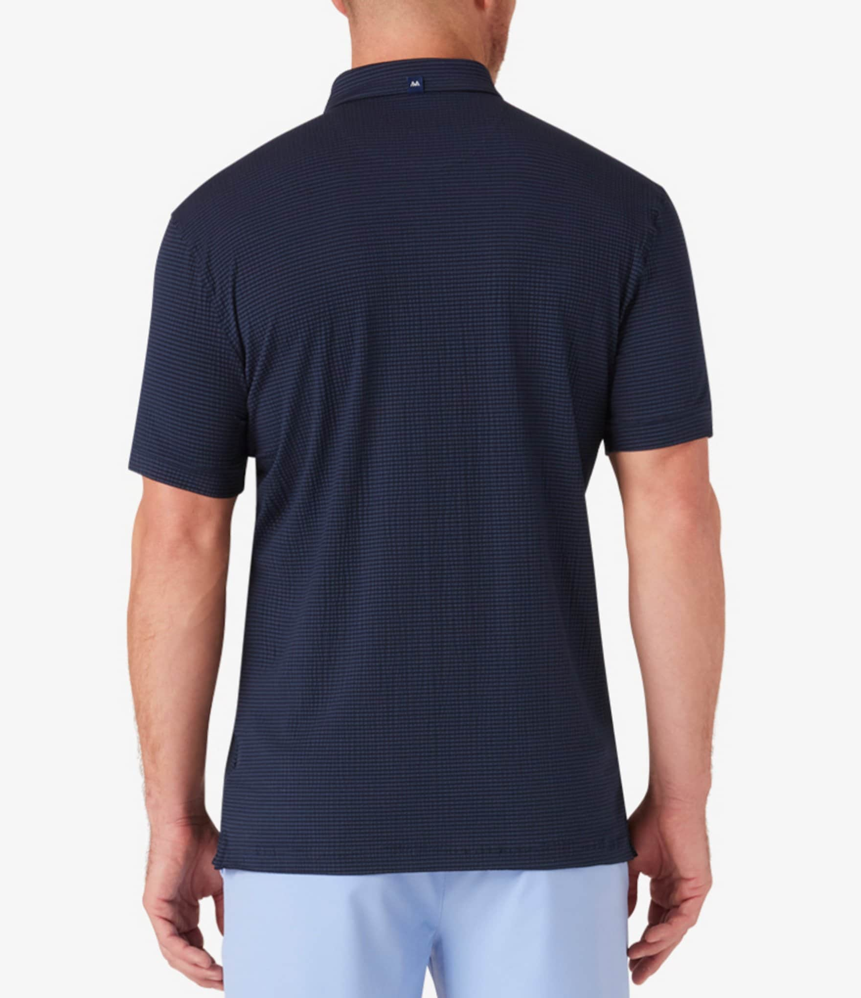 Mizzen+Main Performance Stretch Copa Seersucker Short Sleeve Polo Shirt