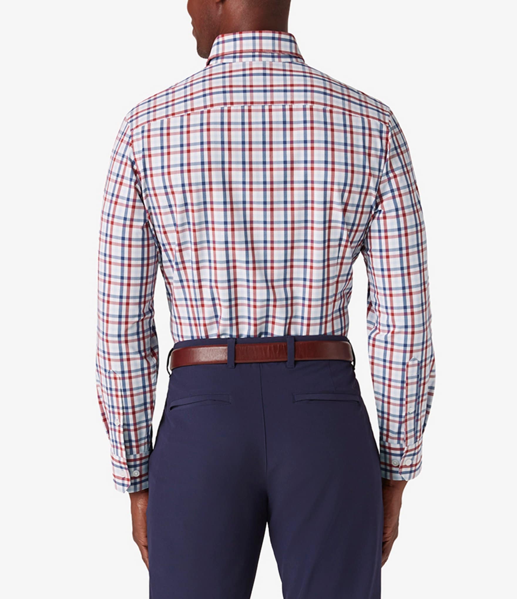 Mizzen+Main Performance Stretch Leeward Coastal Plaid Long Sleeve Woven Shirt