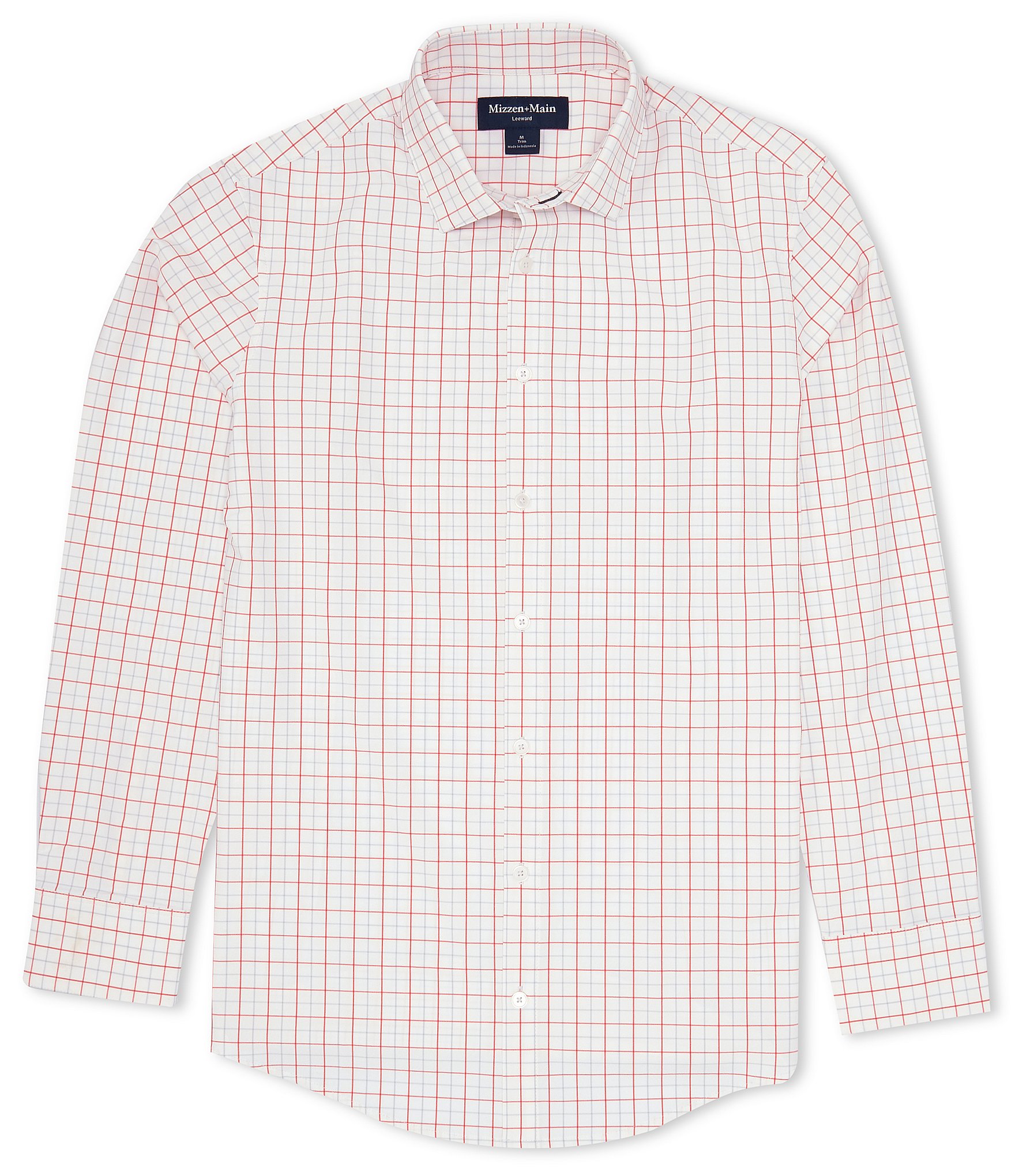 Mizzen+Main Performance Stretch Leeward Danbury Plaid Long Sleeve Woven Shirt