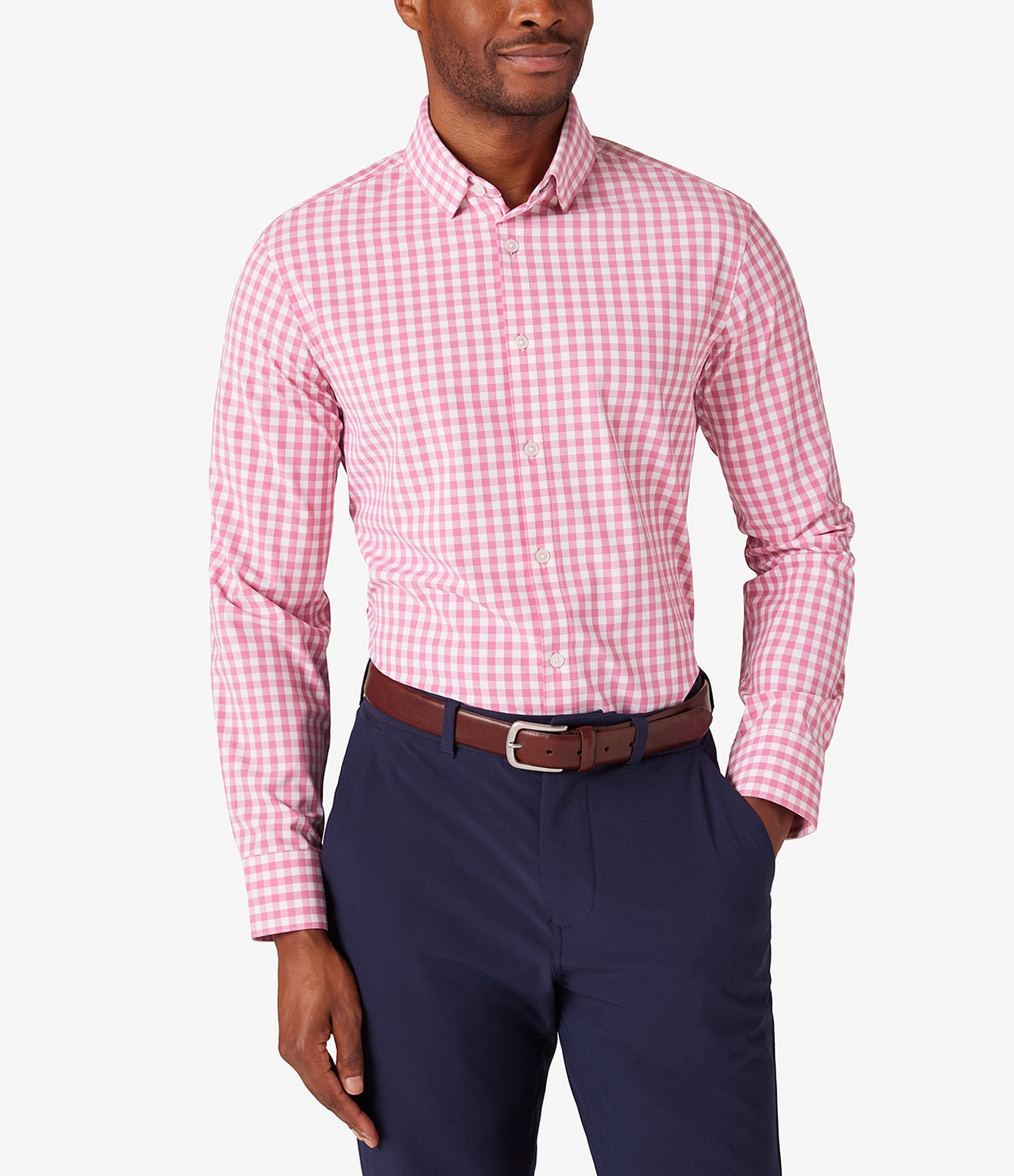 Mizzen+Main Performance Stretch Leeward Madison Check Long Sleeve Woven Shirt