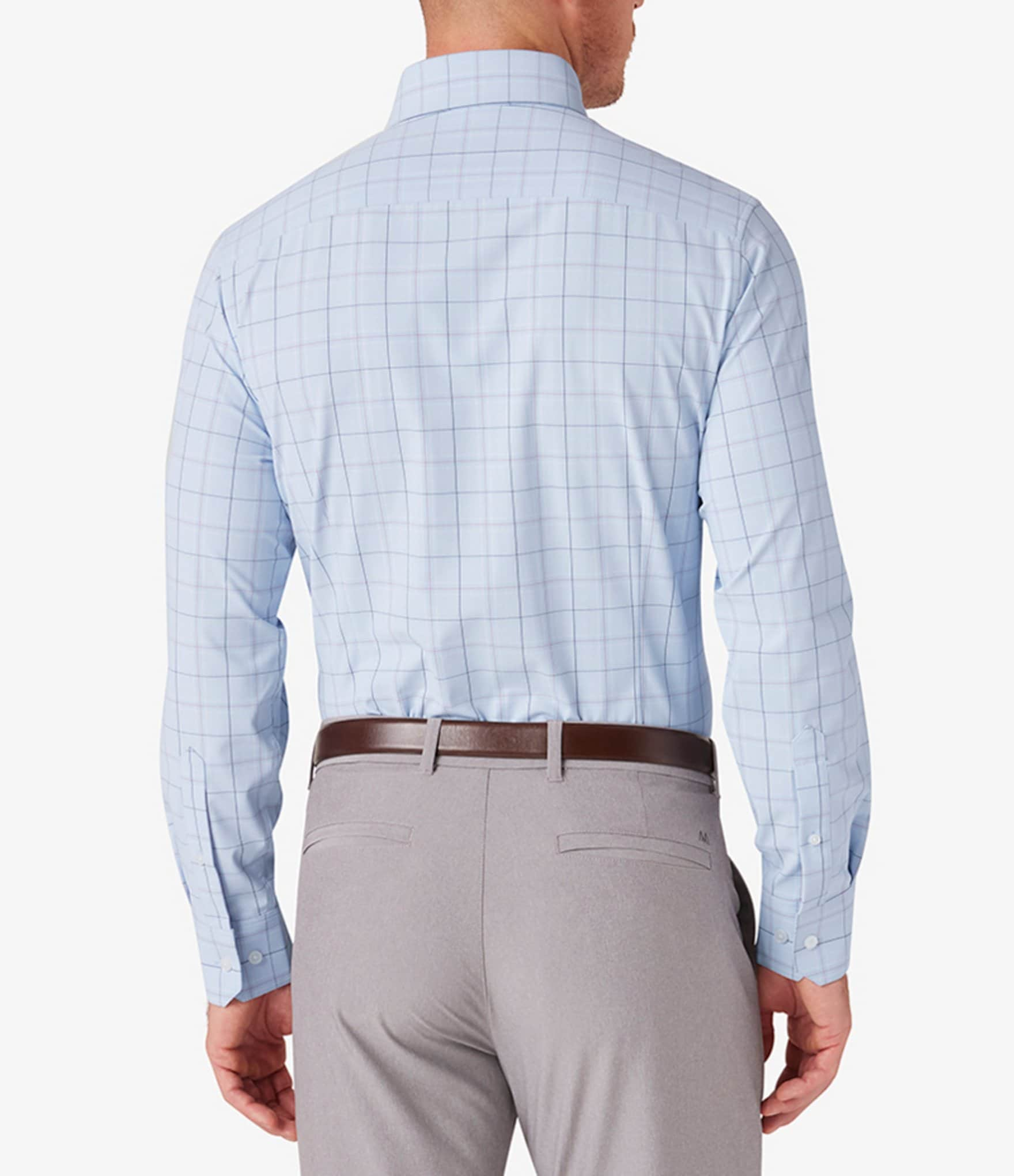 Mizzen+Main Performance Stretch Leeward Plaid Long Sleeve Woven Shirt