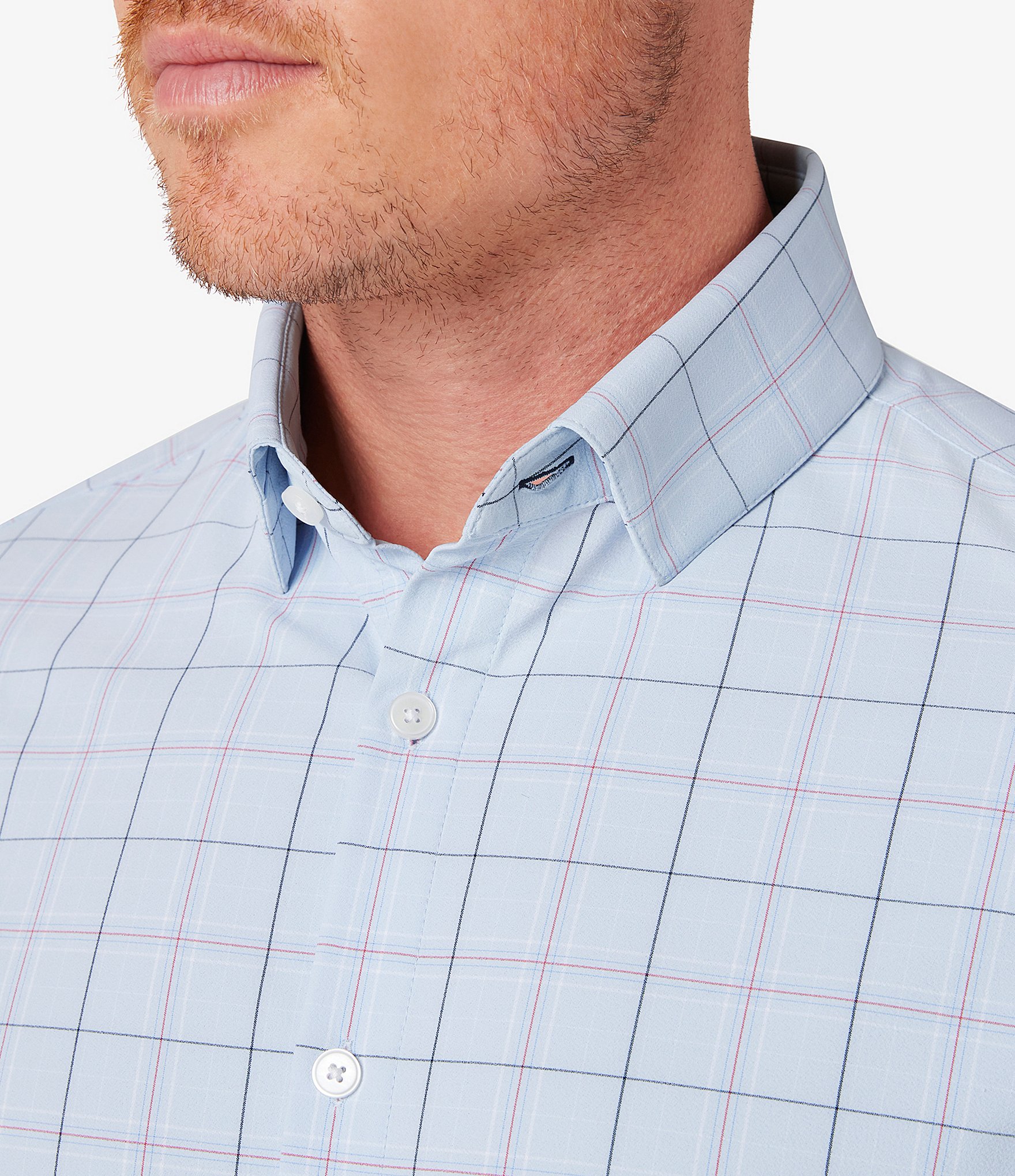 Mizzen+Main Performance Stretch Leeward Plaid Long Sleeve Woven Shirt