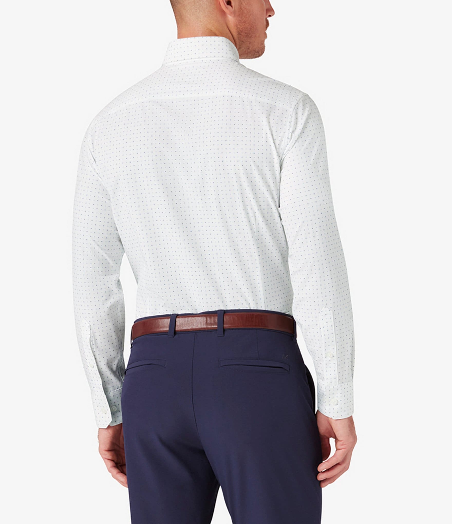 Mizzen+Main Performance Stretch Leeward Printed Long Sleeve Woven Shirt